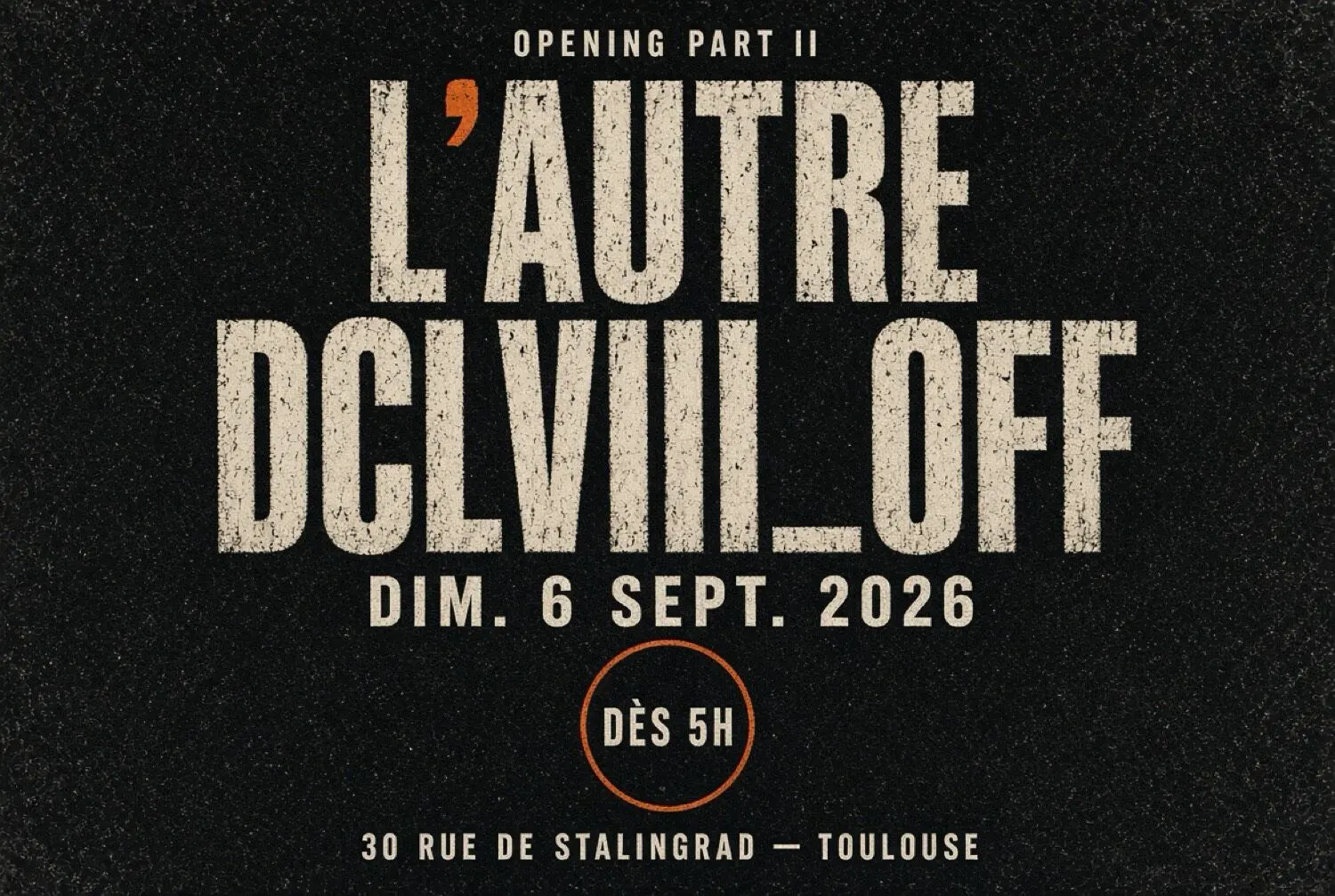 Opening Part II : DCLVIII Cover