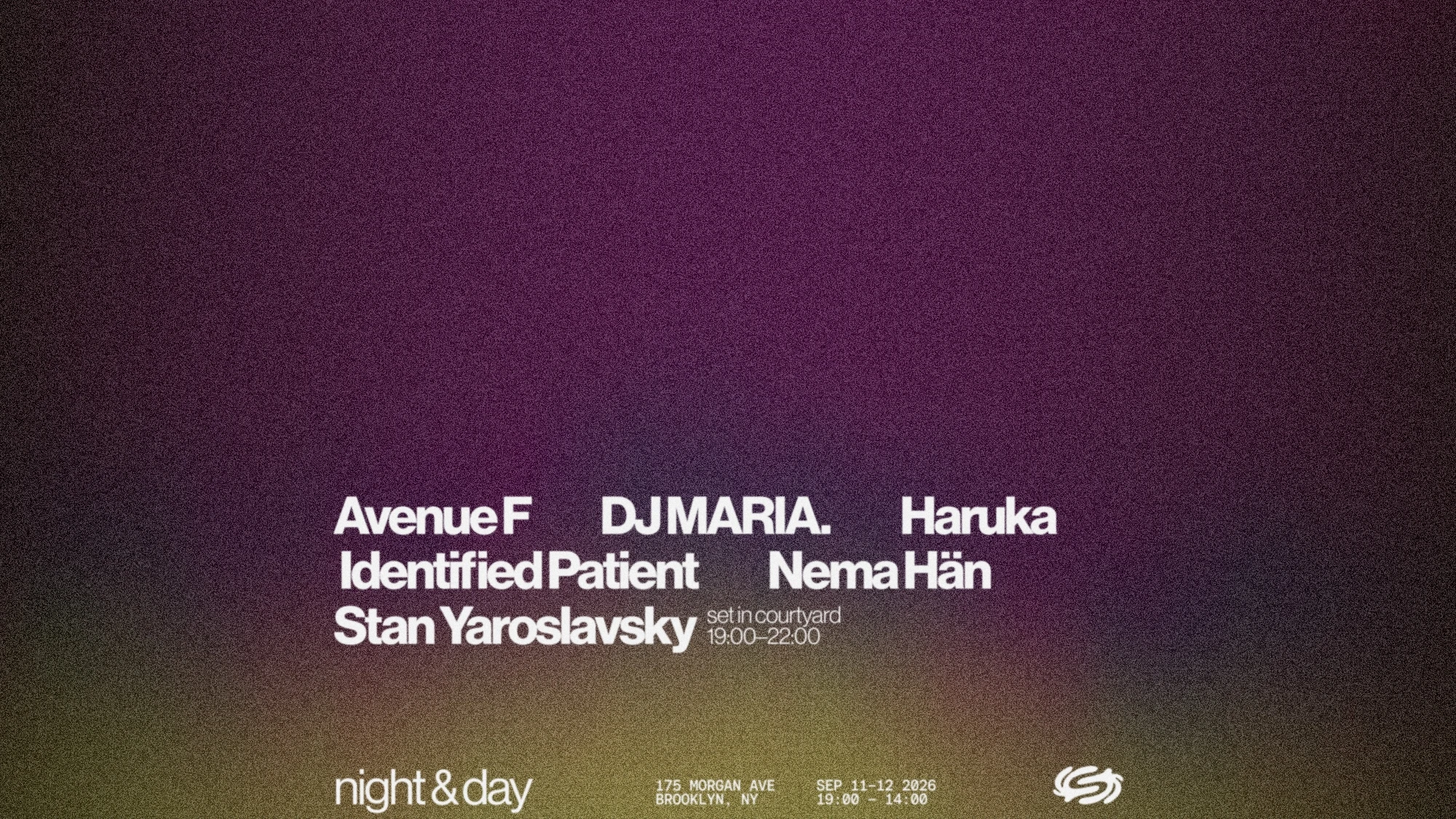 Night & Day: Dj Maria., Haruka, Identified Patient, Avenue F Cover