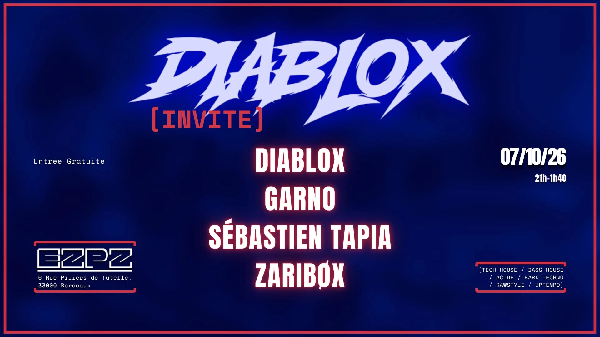 Diablox Invite : Garno, Sébastien Tapia Et Zaribøx Cover