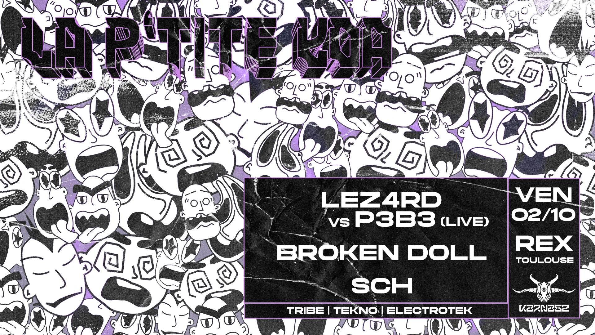 La P'tite Koa W/ Lez4rd Vs P3b3, Broken Doll, Sch Cover