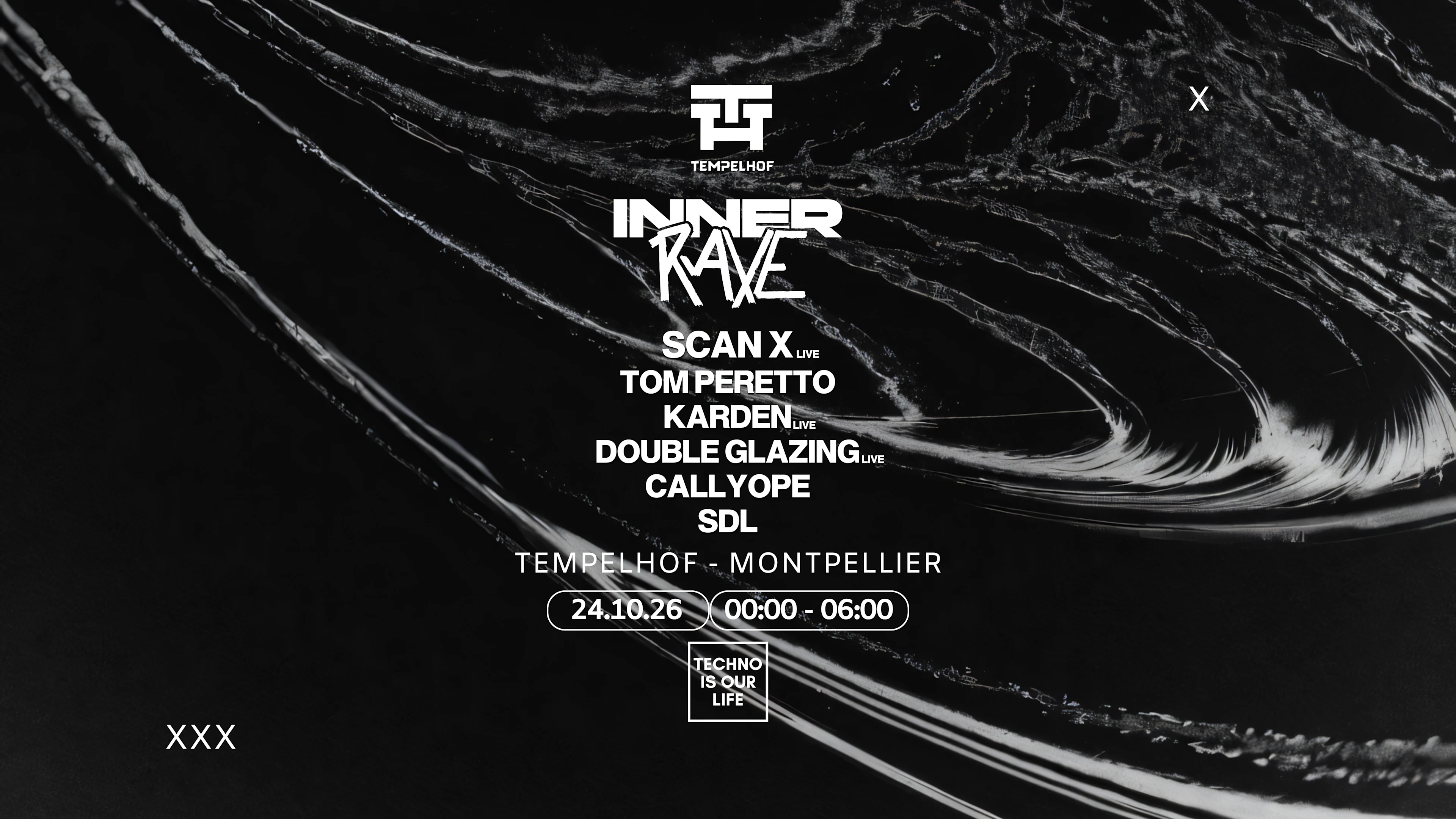 Inner Rave - 100% Techno - Tempelhof - Dieze Warehouse Cover