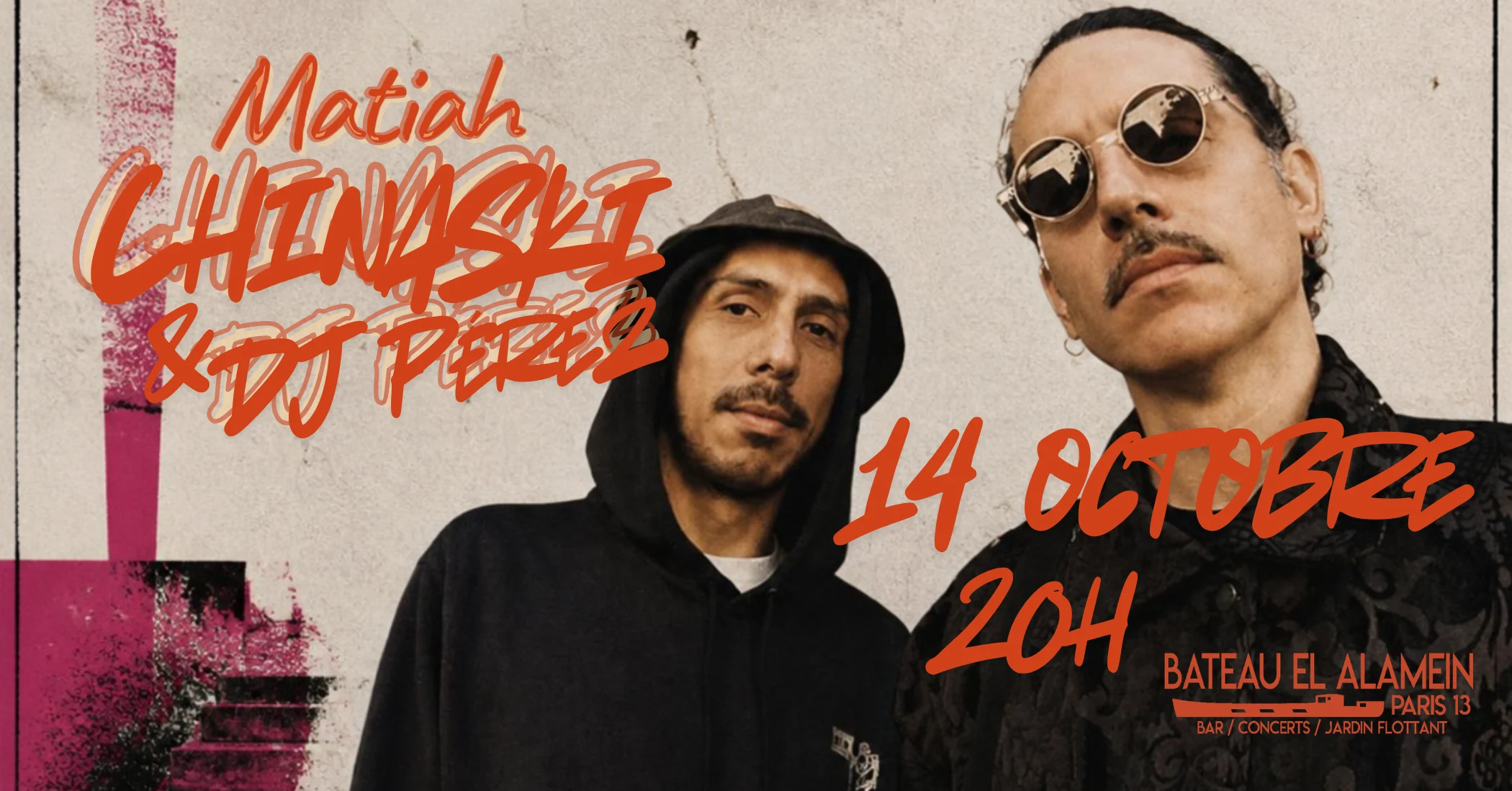 Mer 14/10 - Dj Perez + Matiah Chinaski Cover