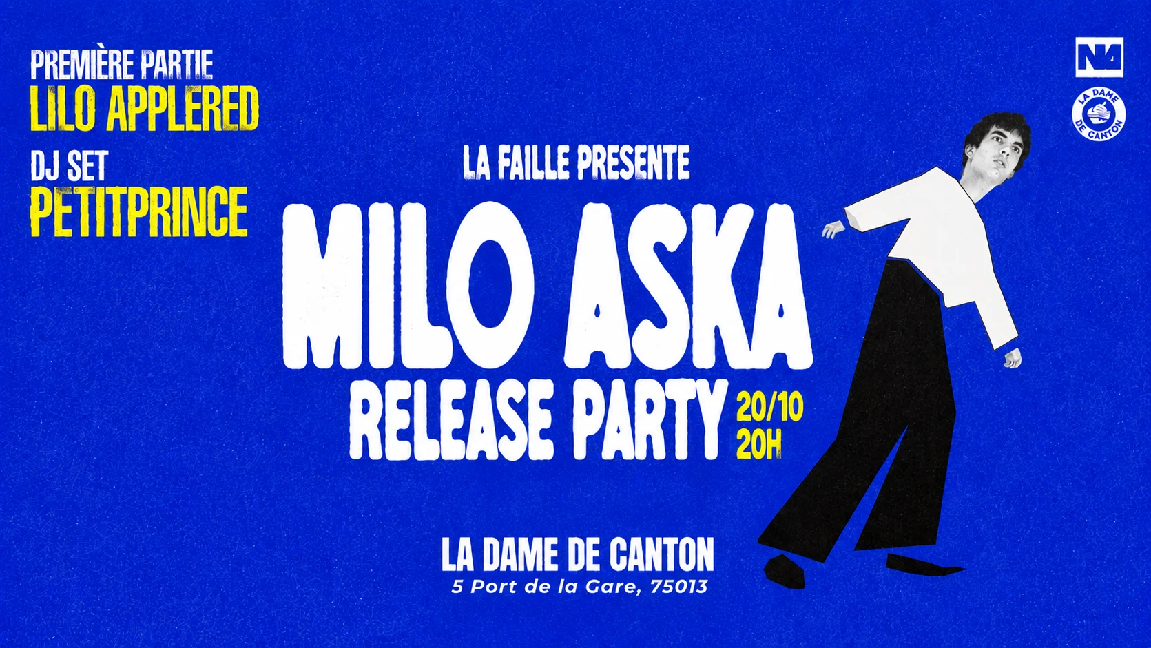 Milo Aska - Release Party X 1ère Partie Lilo Applered Cover