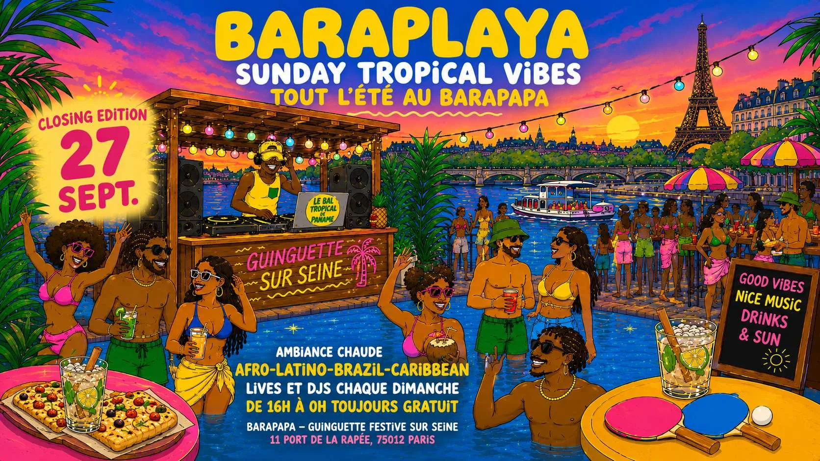 Baraplaya - Sunday Tropical Vibes Au Barapapa (La Closing!) Cover