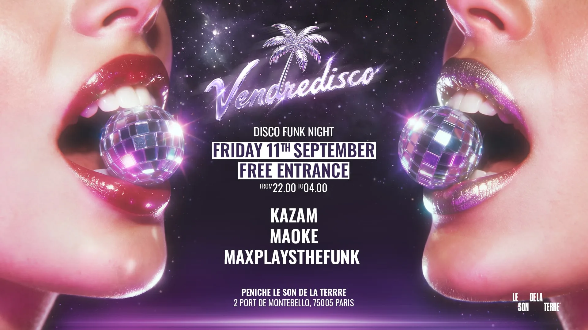 Vendredisco · Free Disco-Funk Night Cover