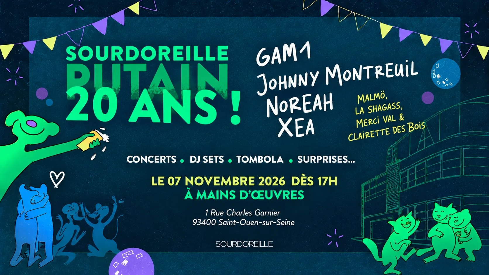 Sourdoreille 20ans Avec Gam1, Johnny Montreuil, Noreah, Xea Cover