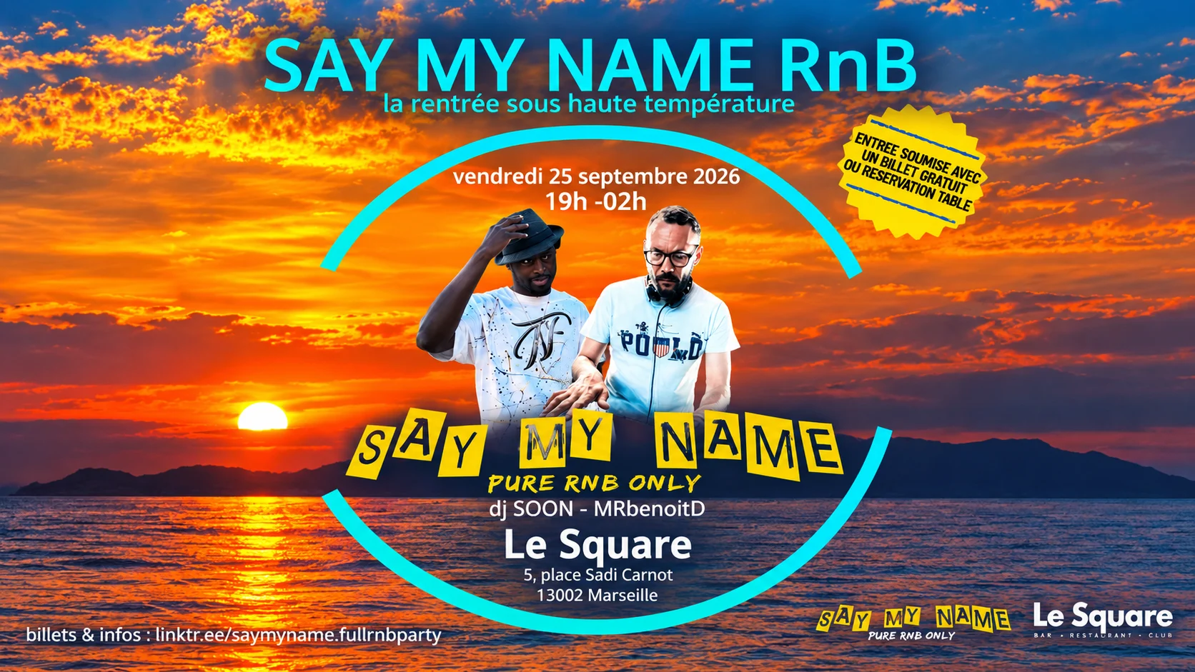 Say My Name Rnb Party X Le Square Marseille Cover