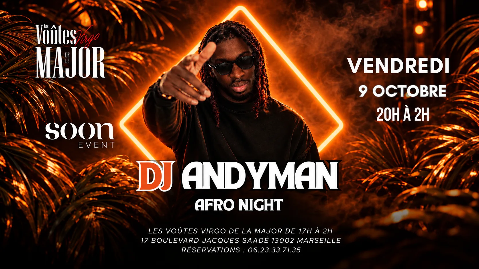 Afro Night - Dj Andyman - Entrée Gratuite Cover