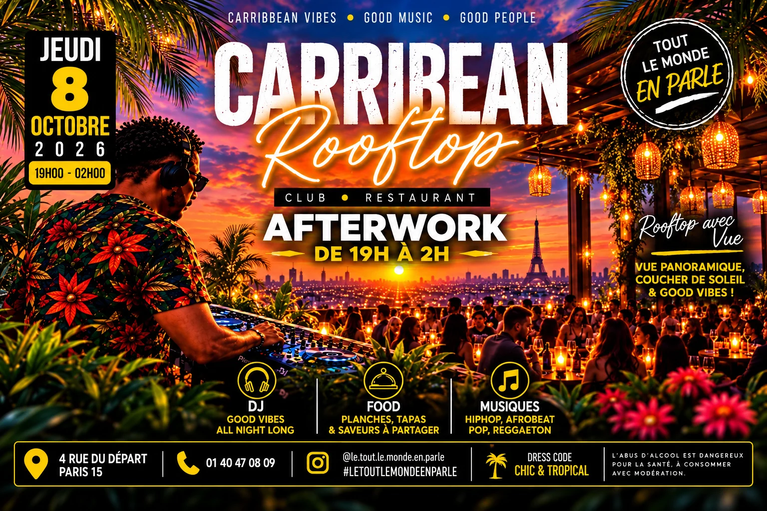 Afterwork Caribbean & Old School Club & Terrasse Cover