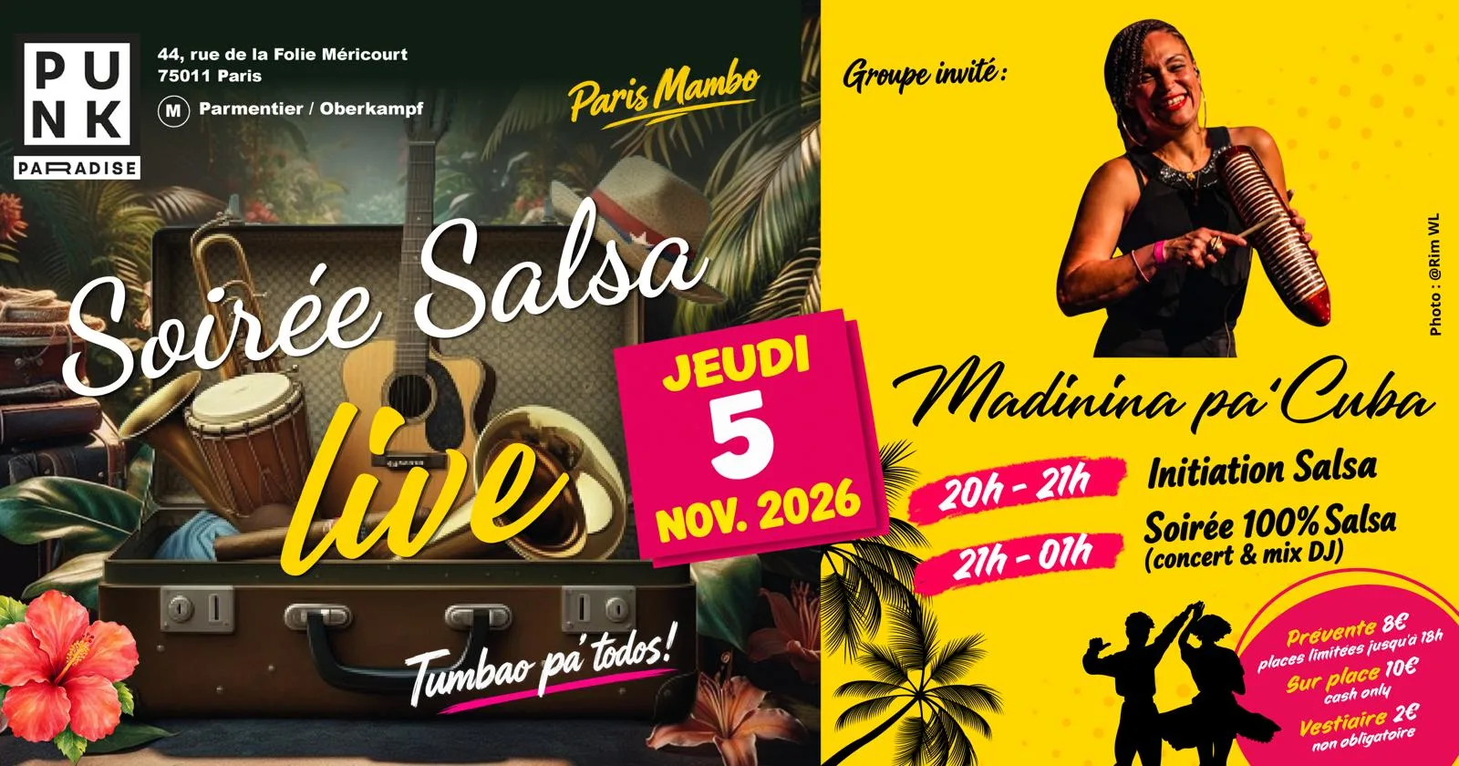 Soirée Salsa Live - Madinina Pa'cuba Cover