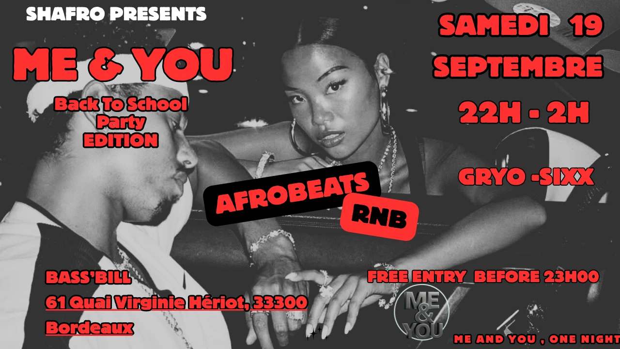 Me & You Bordeaux / Back To School Party/ Cover