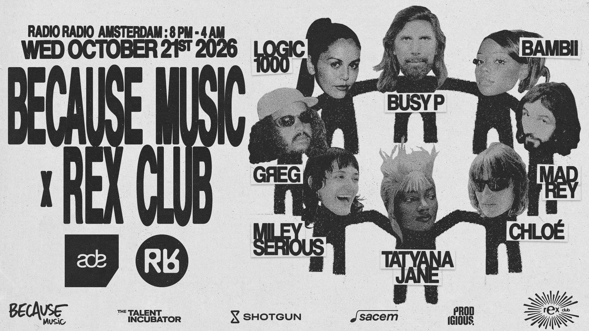 Because Music X Rex Club: Busy P, Chloé, Miley Serious &More Cover