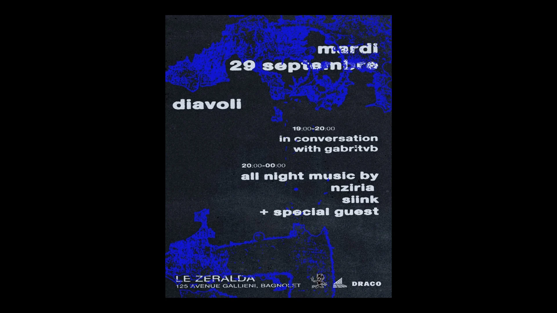 Diavoli Night : Nziria + Paul Seul + Gabritvb + Siink Cover