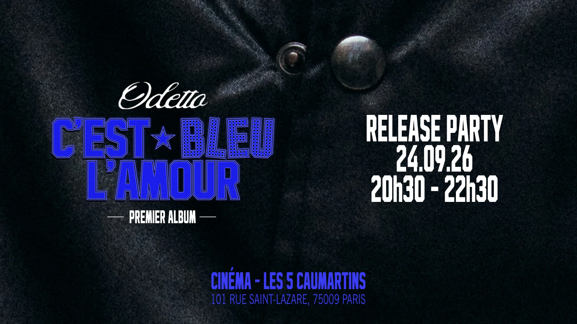 Release Party Album Odetto - "C'est Bleu L'amour" Cover
