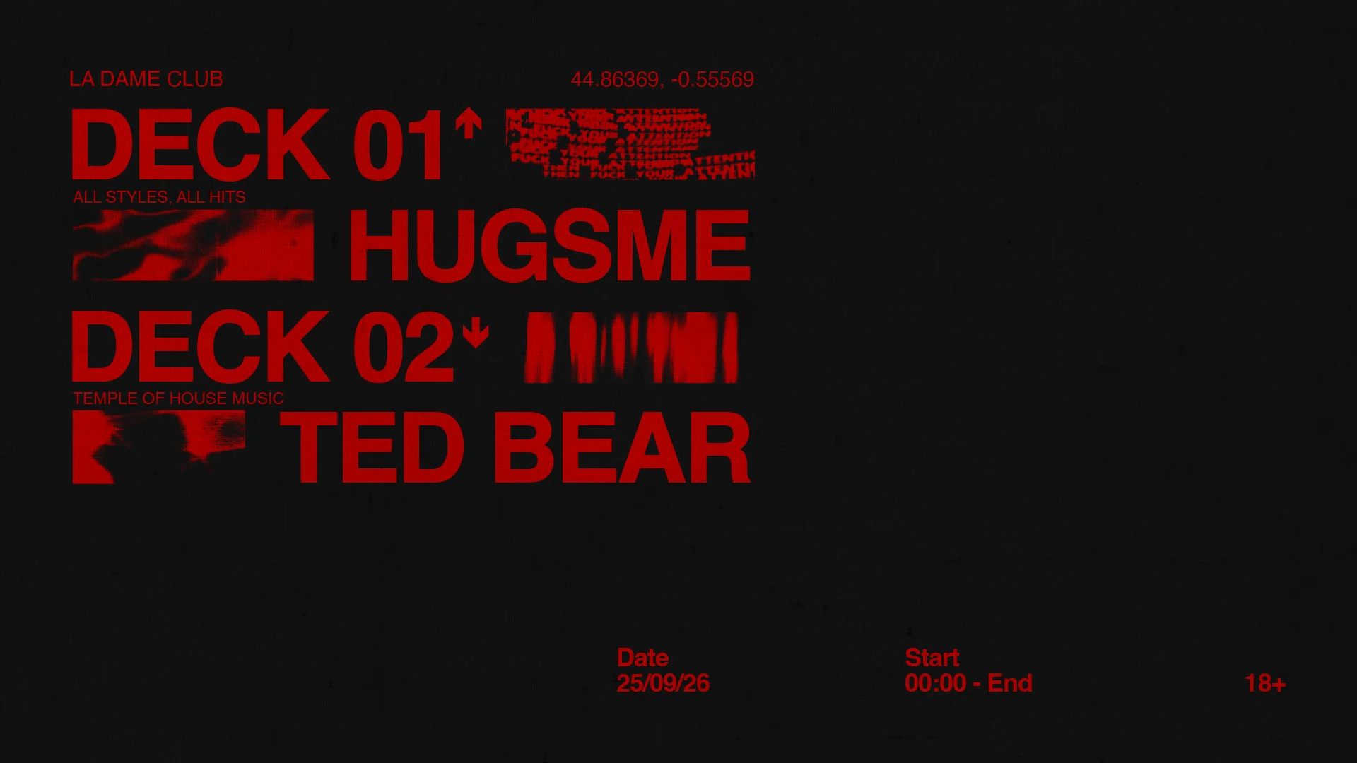 La Dame // Ven 25 Sept // Hugsme - Ted Bear Cover
