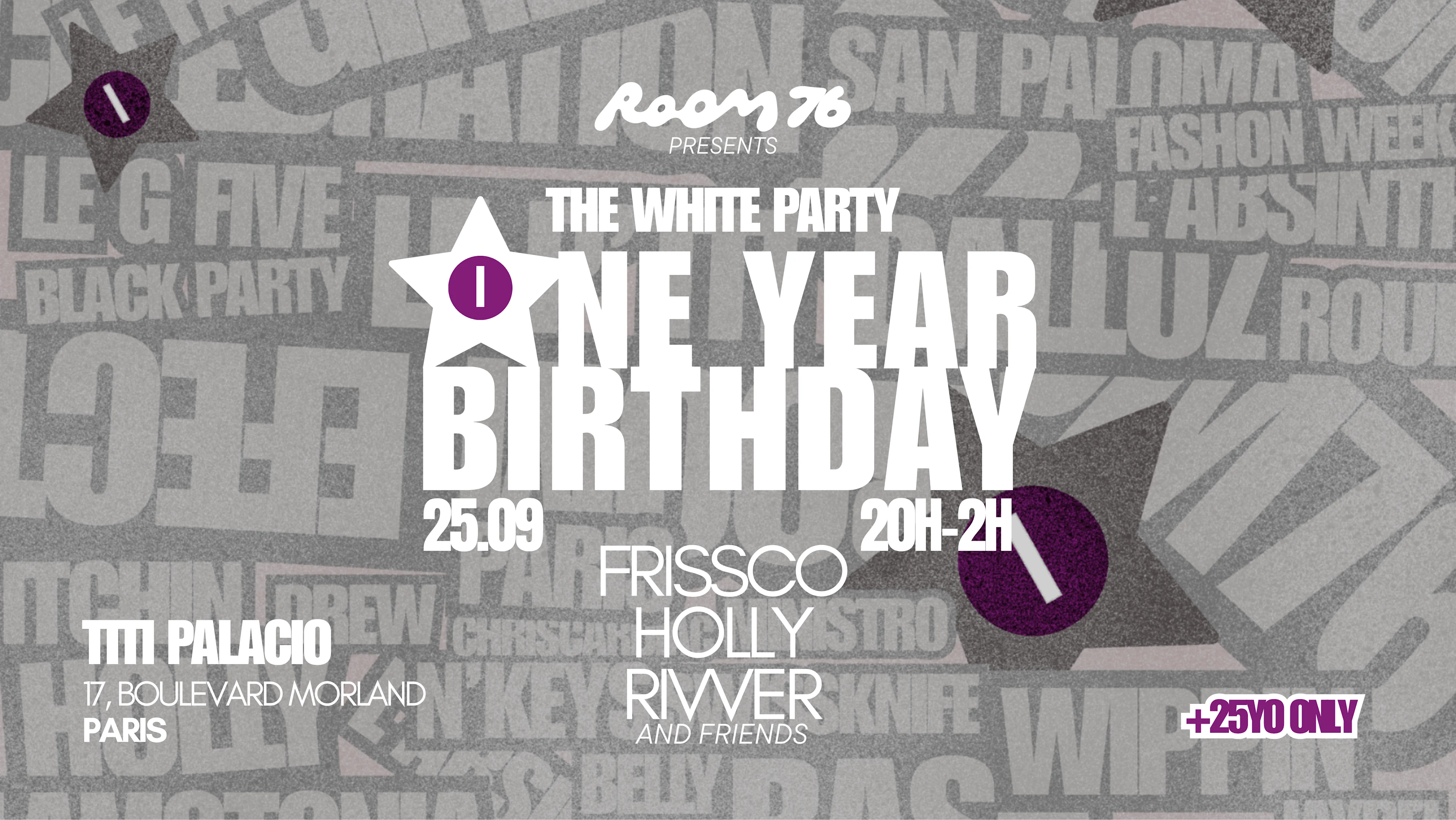 Paris - One Year Birthday Bash - The White Party (+25 Only) Cover