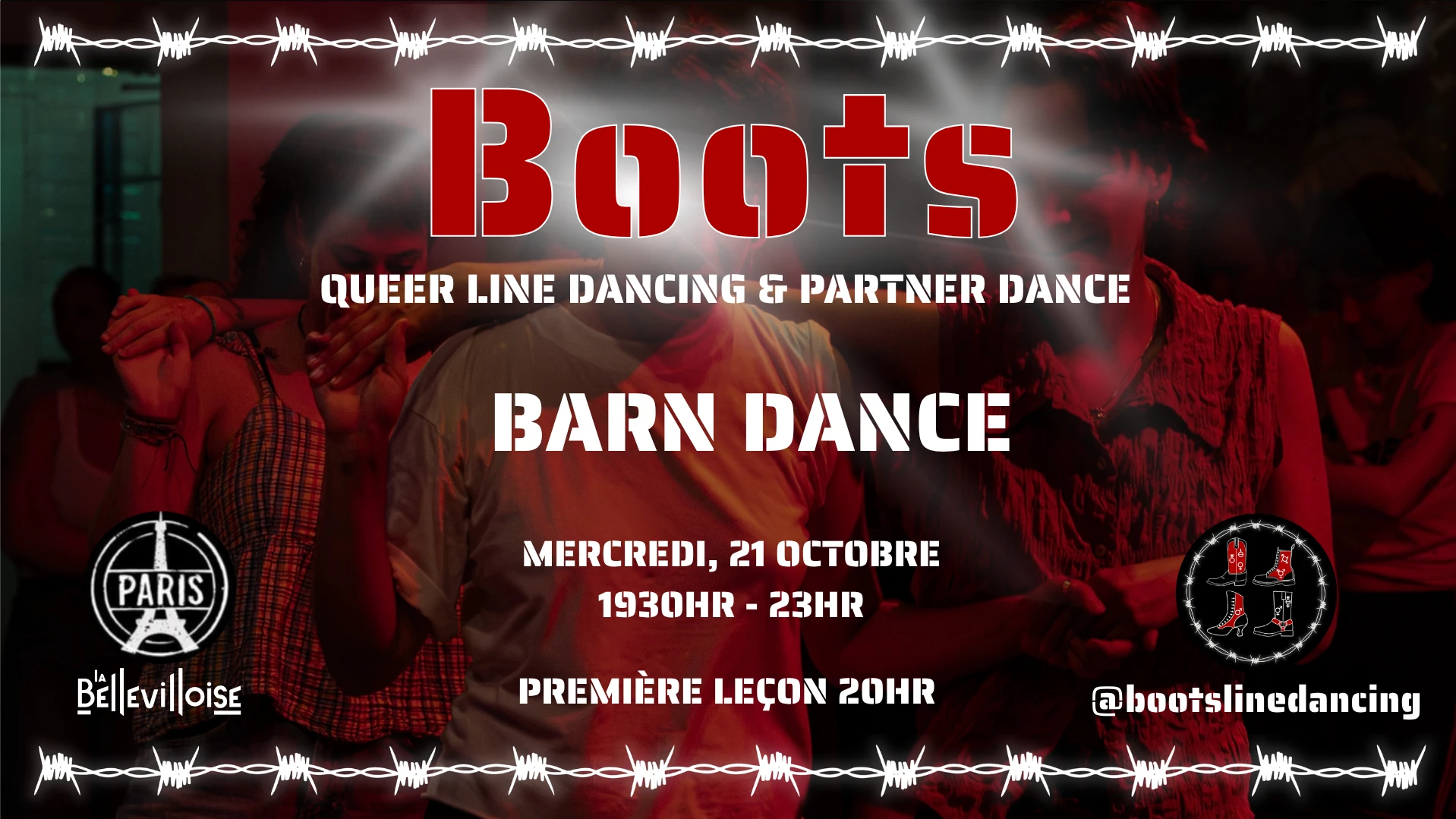 Boots Barn Dance: Queer Line Dance & Partner Dancing | 21.10 Cover