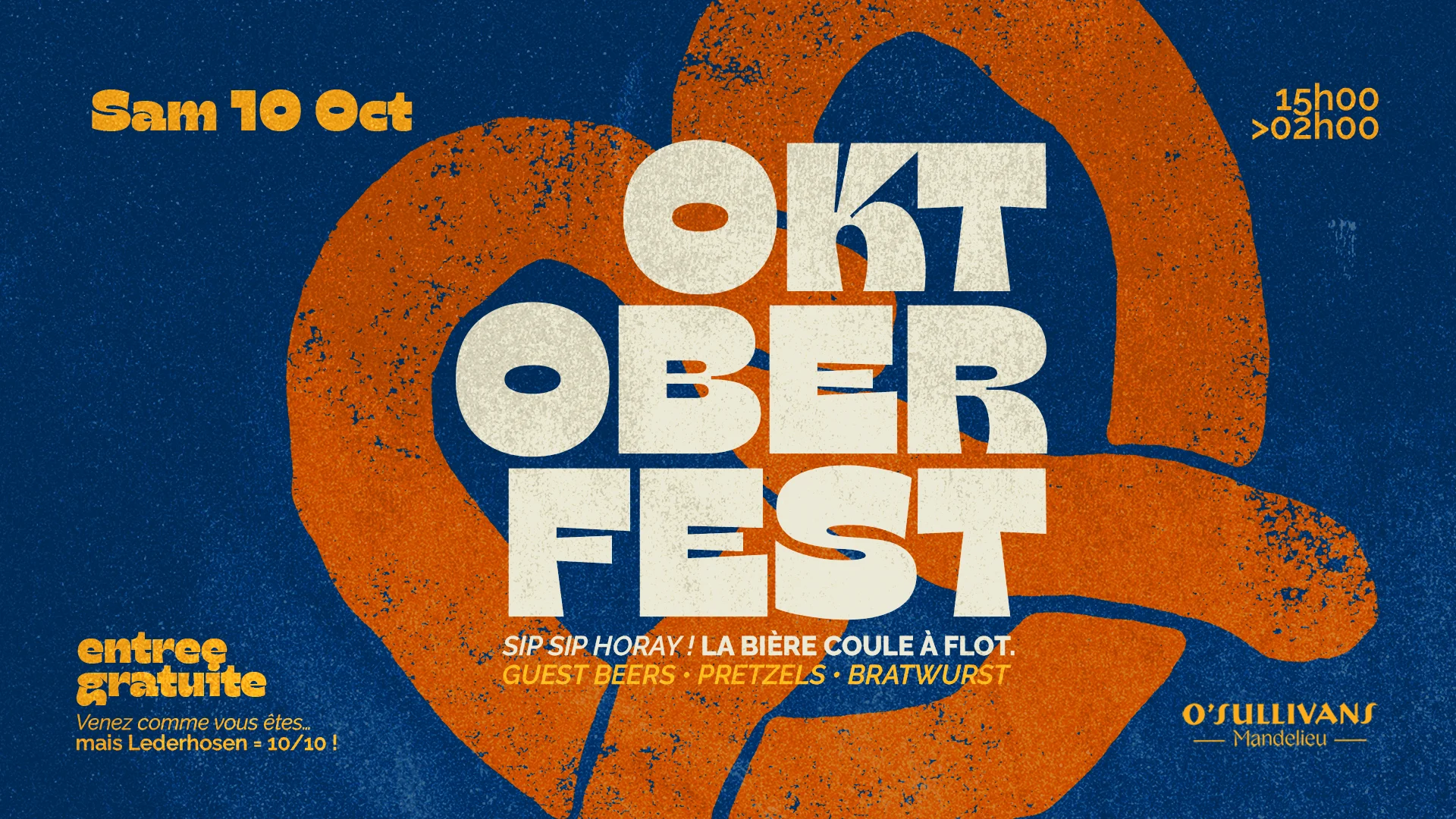 Oktoberfest 2026 @ O’Sullivans Mandelieu Cover