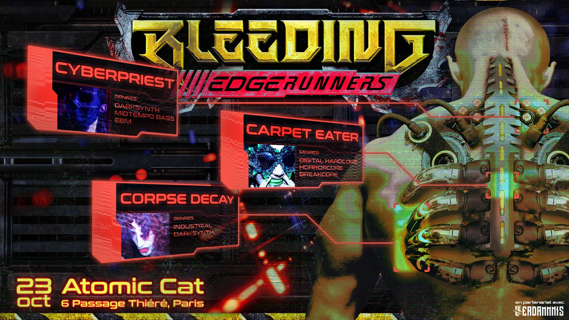 Bleeding Edgerunners | Cyberpriest_Carpeteater_C0rpsedecay Cover