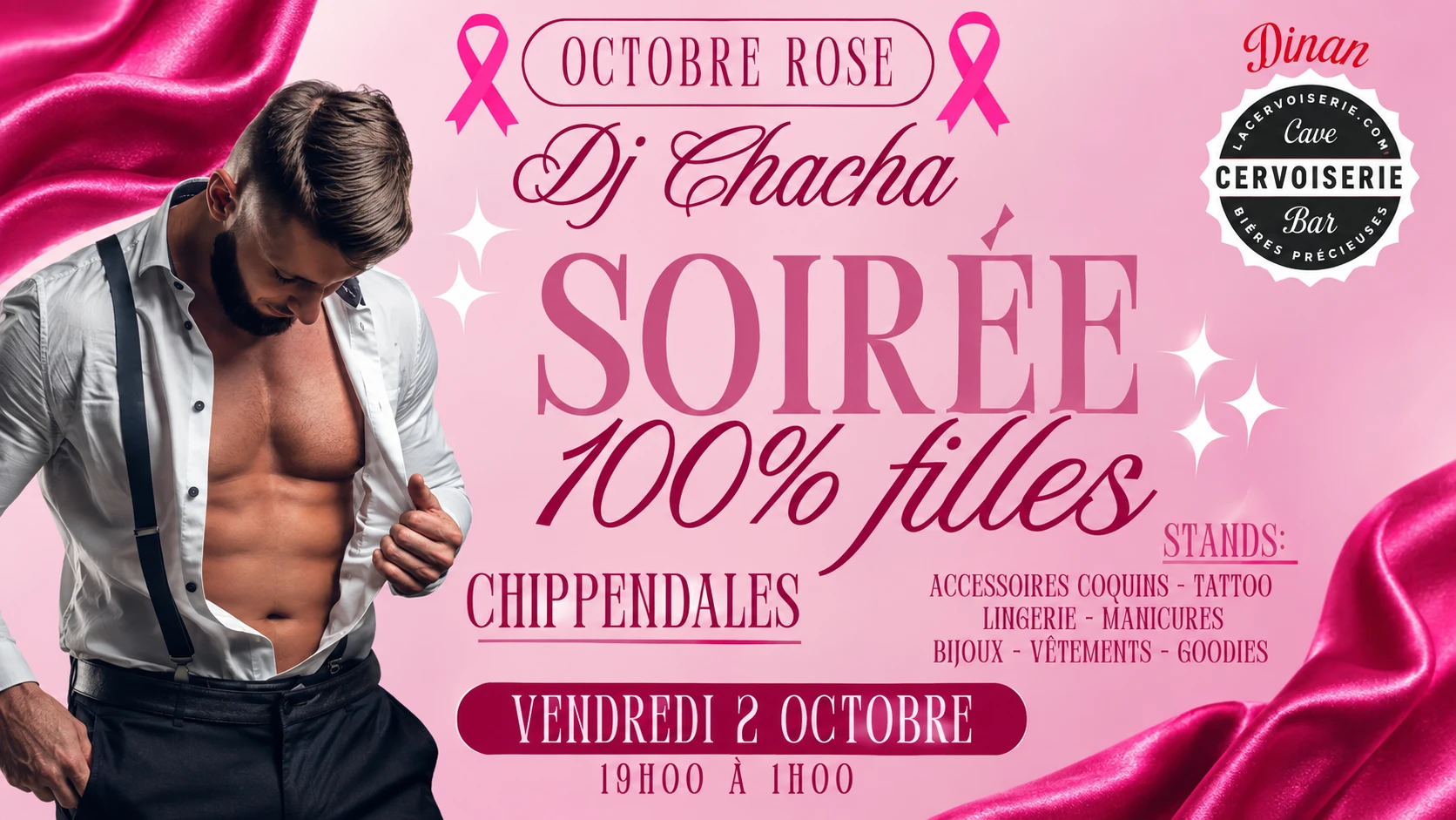 💗🎀Soirée 100% Filles X Octobre Rose La Cervoiserie Dinan🎀💗 Cover
