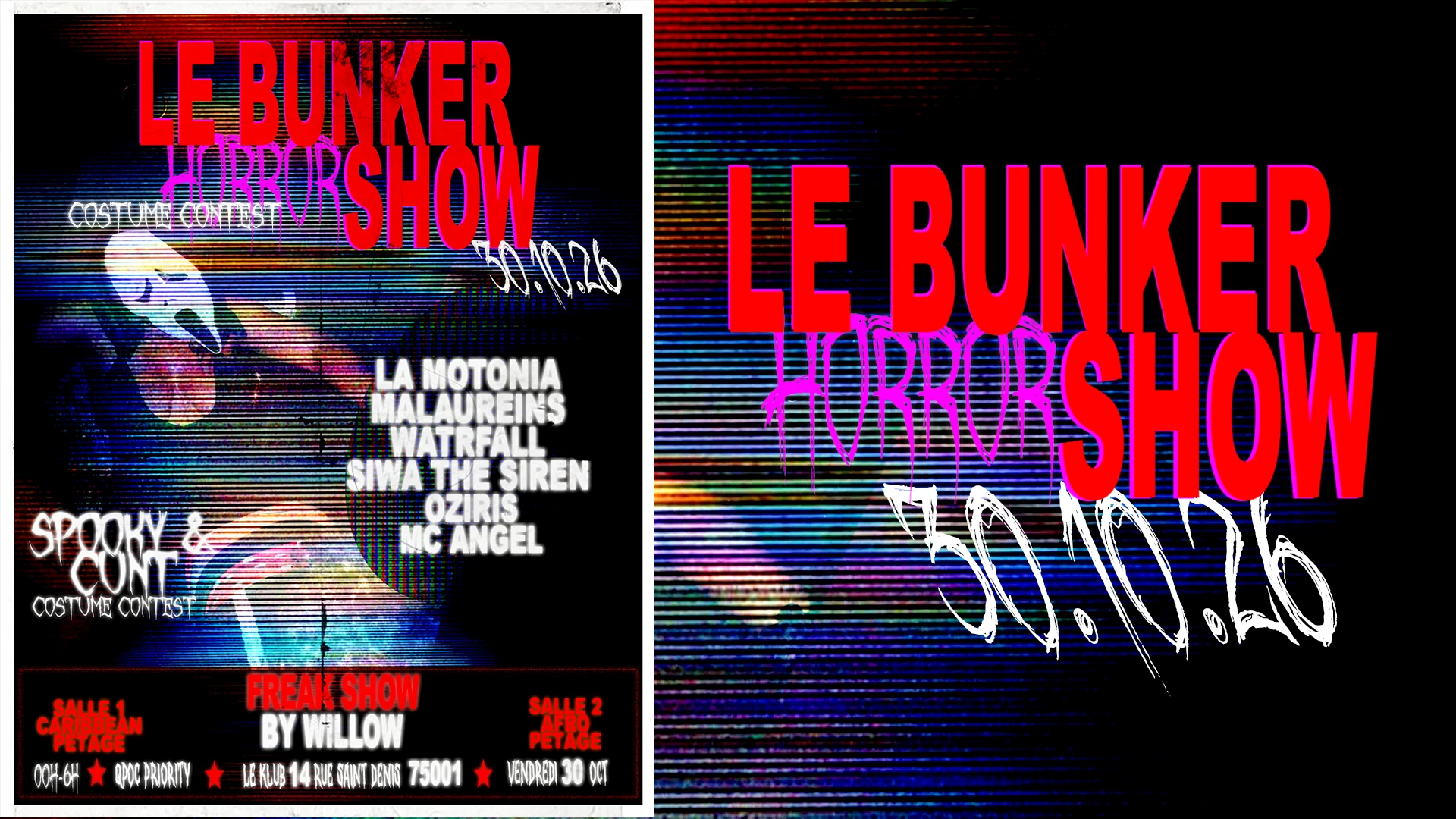 Le Bunker Horror Show Cover