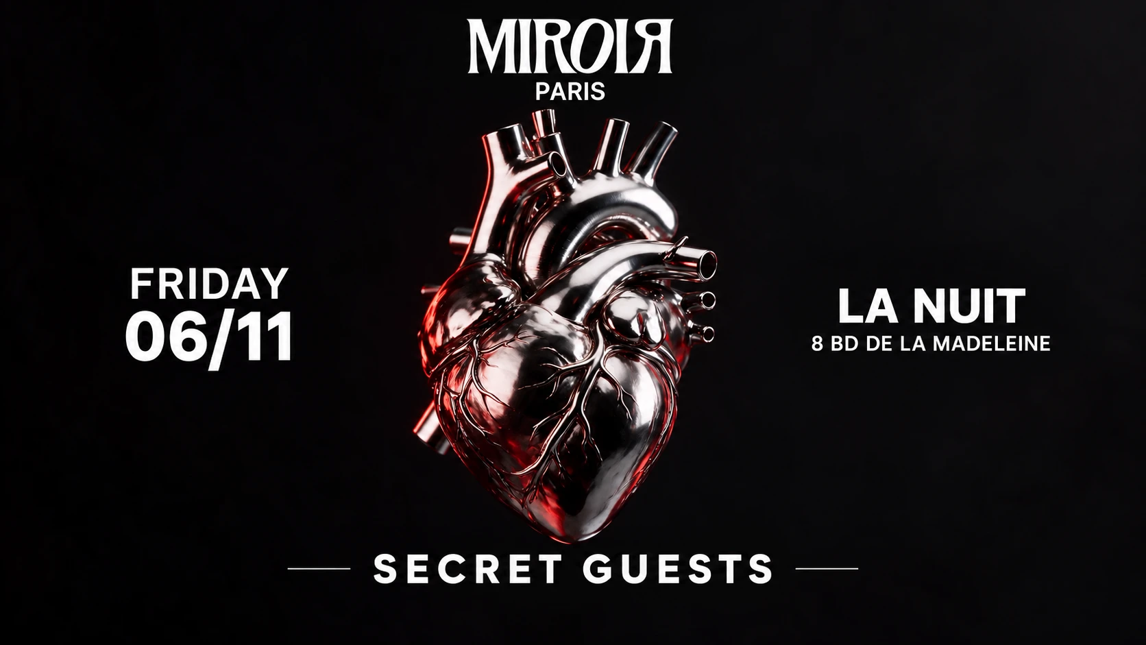 Miroir Paris : Secret Guests @ La Nuit - 06/11 Cover