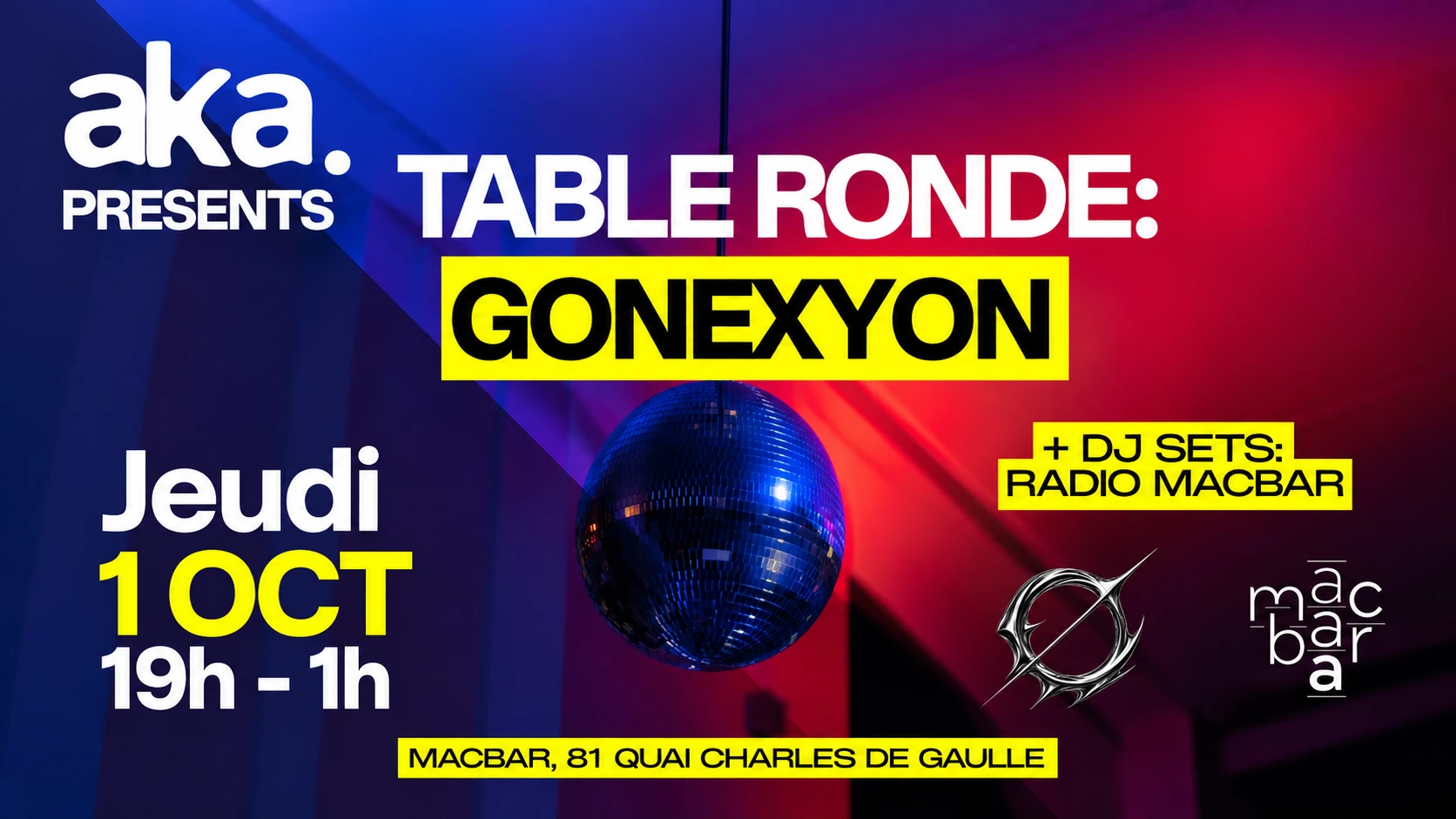 Aka Presents : Table Ronde Avec Gonexyon + Radio Macbar Cover