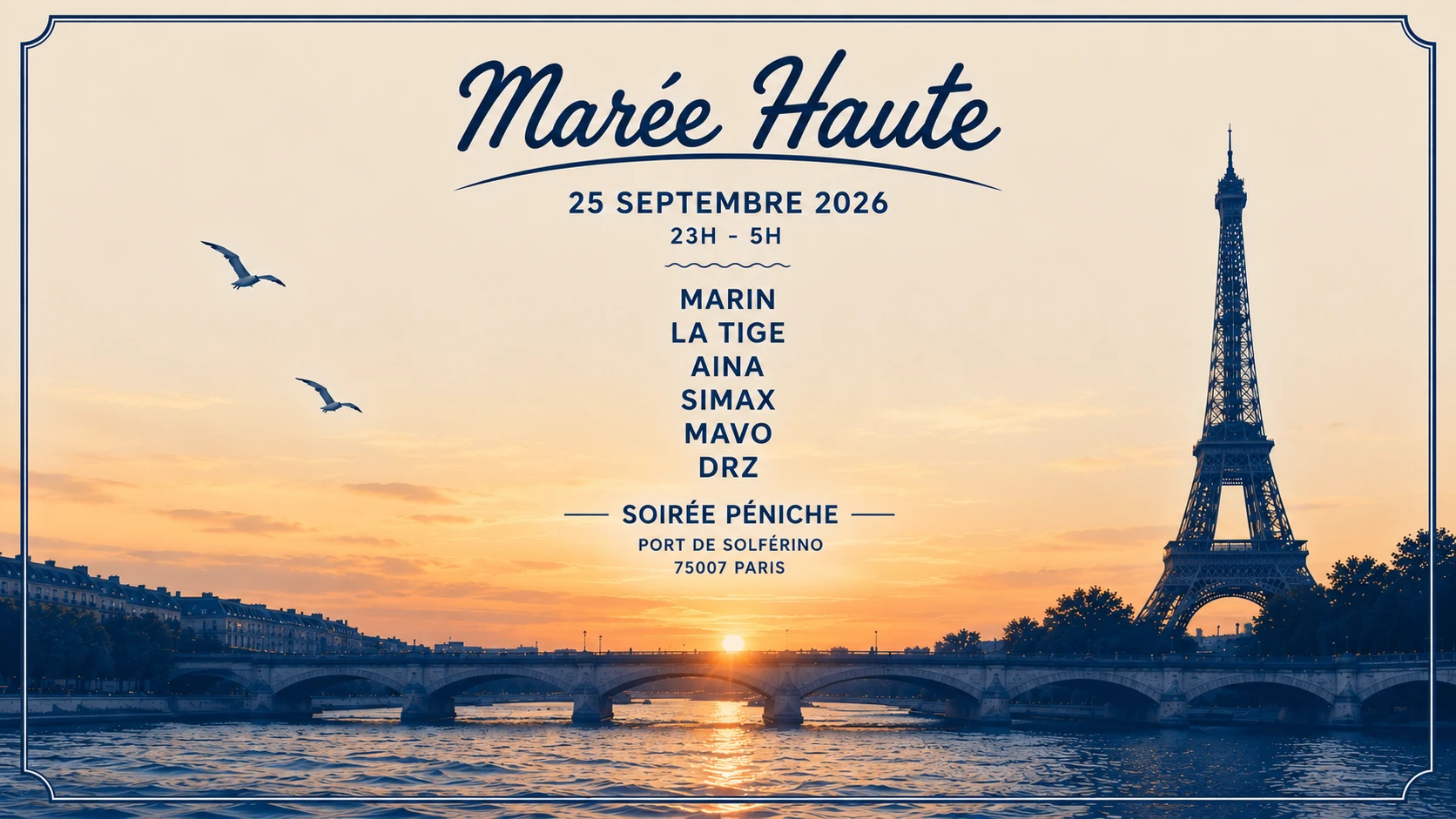 Marée Haute Acte IV - Soirée Péniche Cover