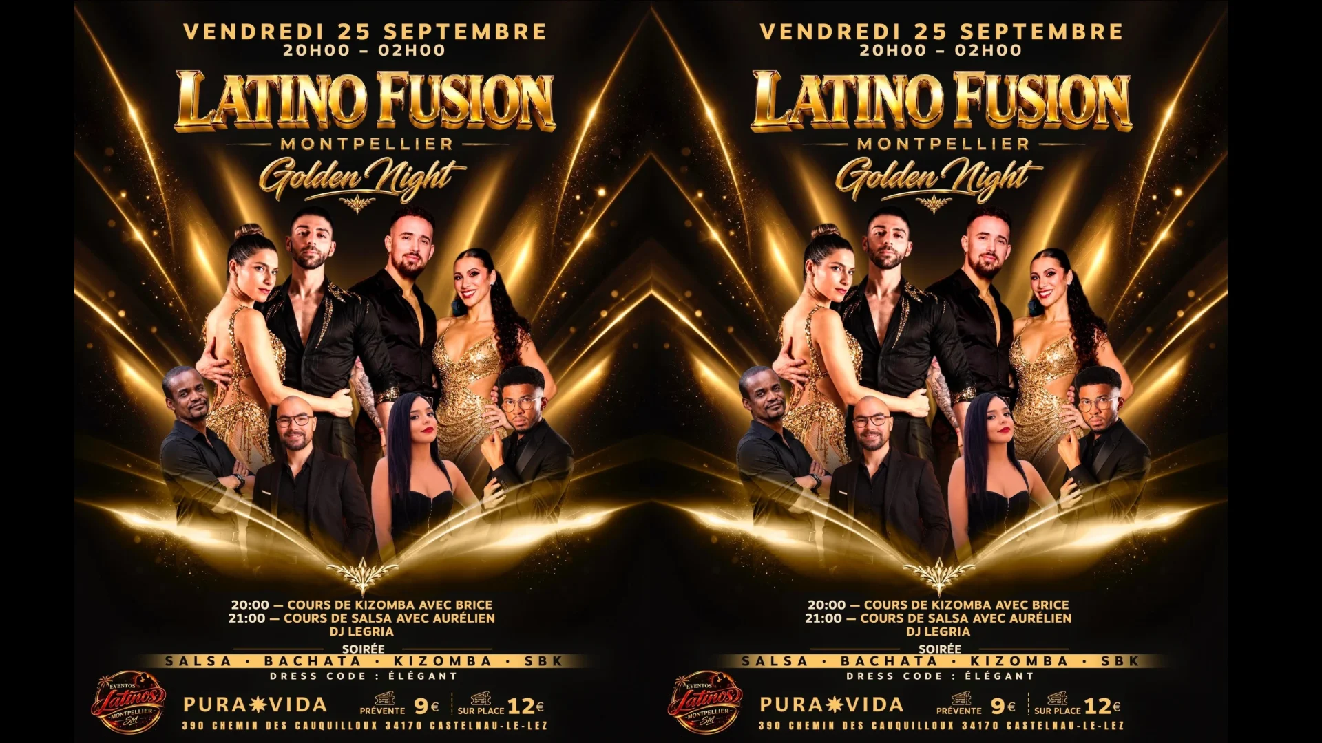 Soirée Sbk • Salsa/Bachata/Kiz • Vendredi 25/09 • Pura Vida Cover