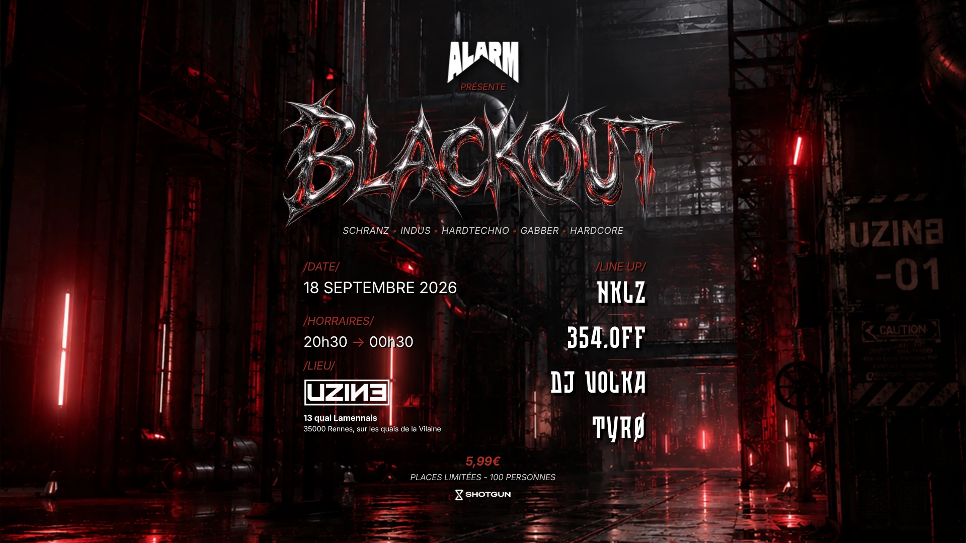 Alarm Présente Blackout Cover