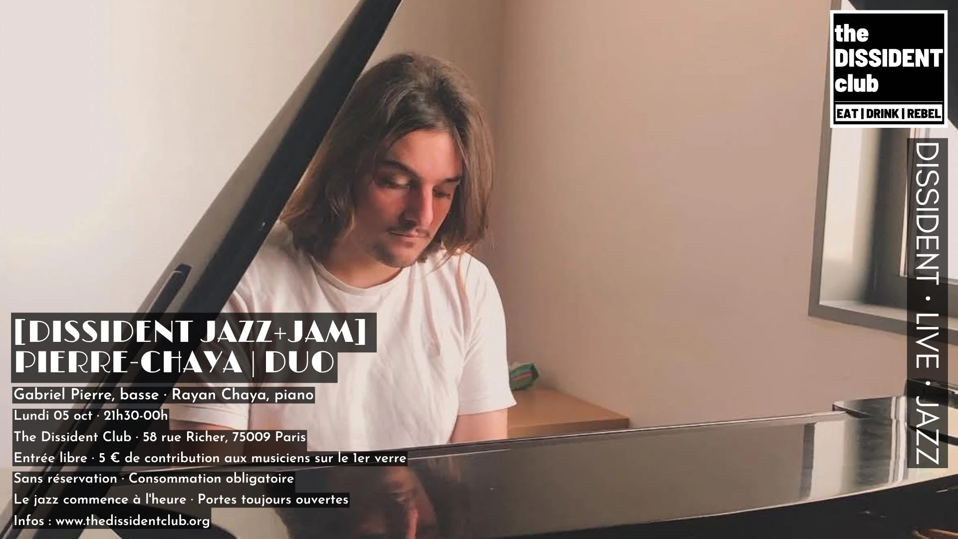 [Dissident Jazz+Jam] Pierre-Chaya | Duo Cover