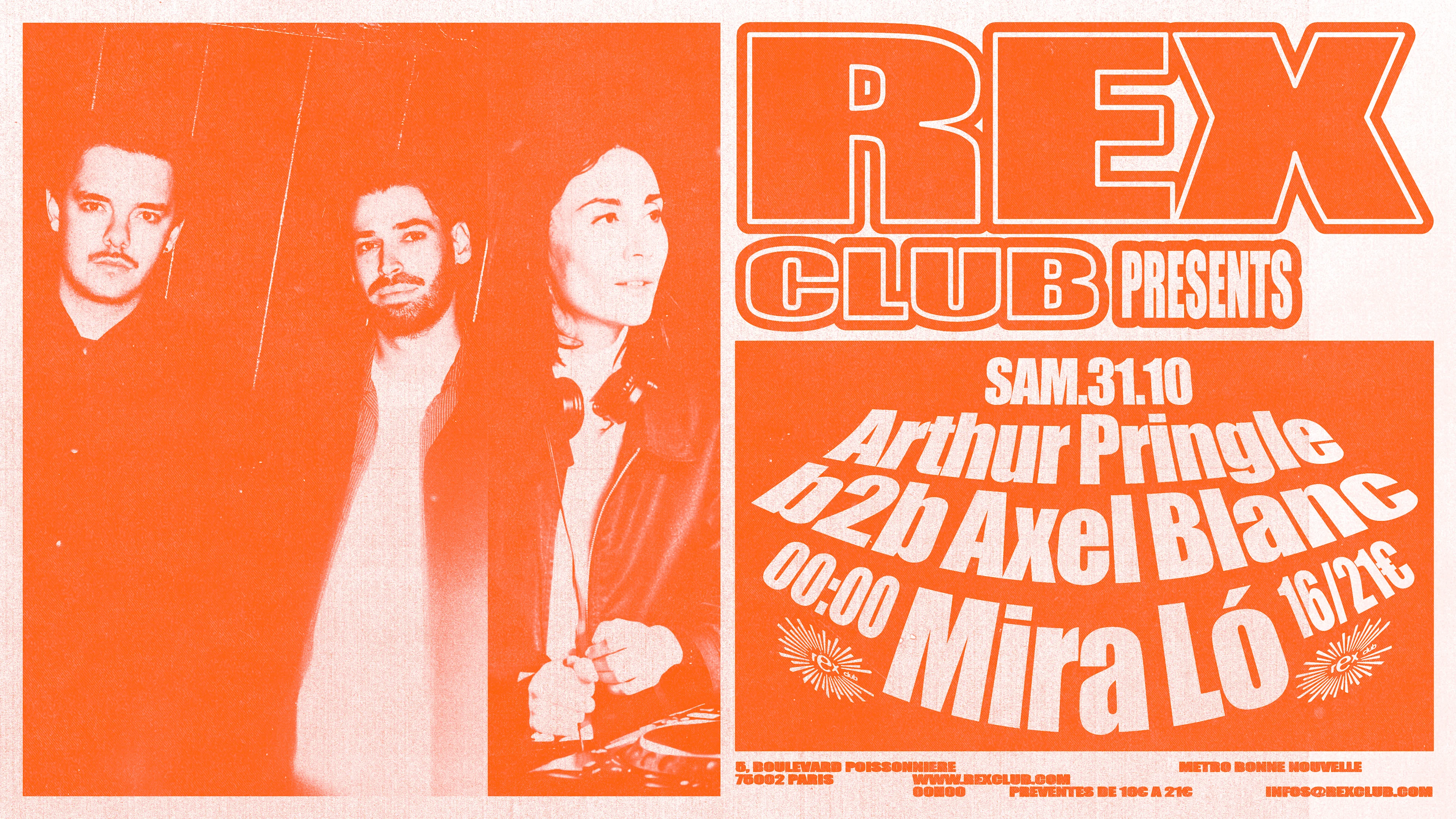 Rex Club Presents: Arthur Pringle B2b Axel Blanc, Mira Ló Cover