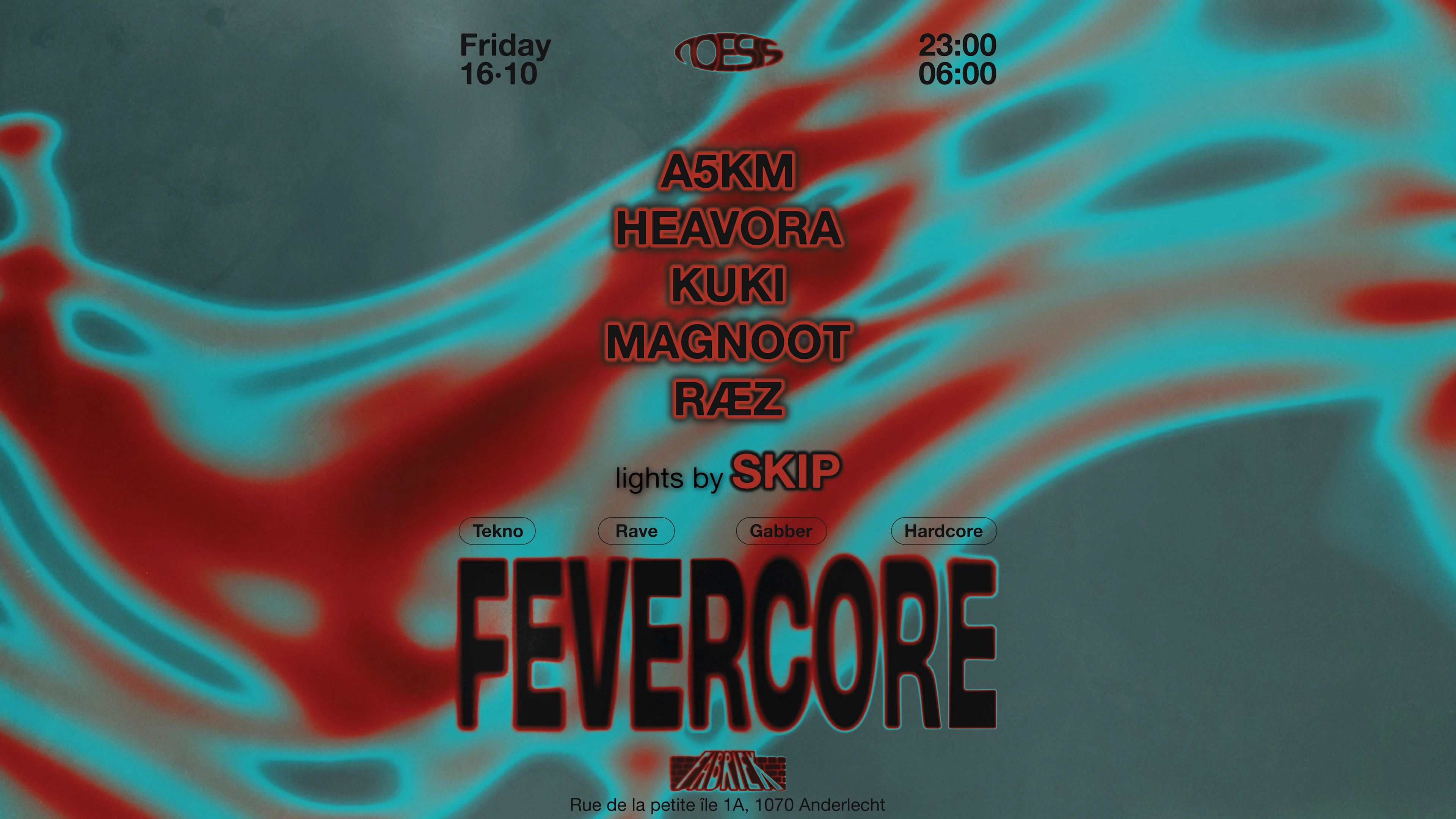 Noesis · Fevercore · 16.10 · La Fabriek Cover