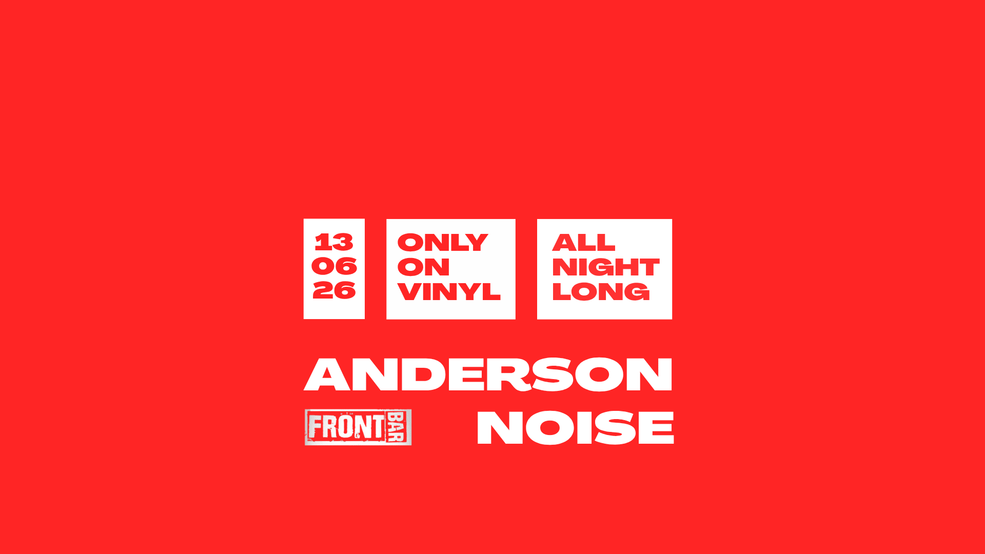 Anderson Noise Only On Vinyl Cover