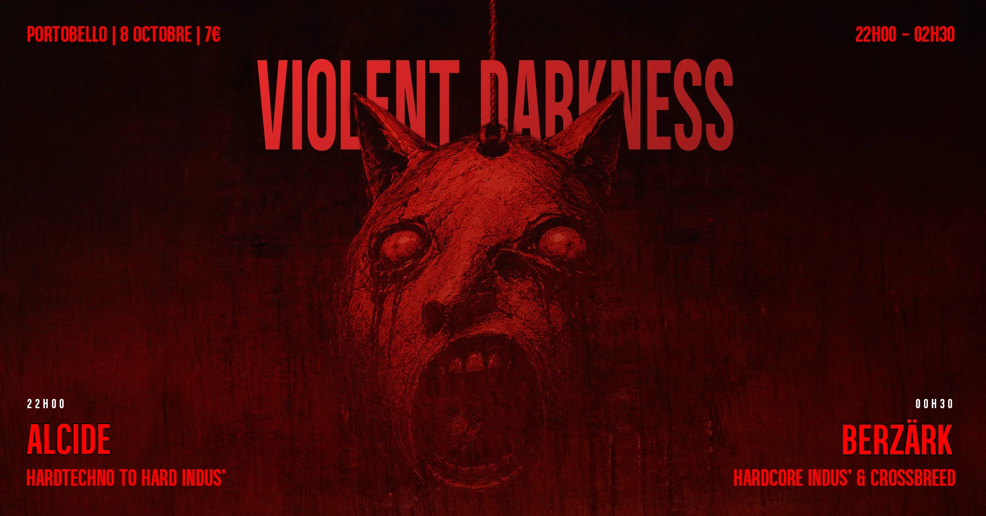 Violent Darkness - Alcide & Berzärk - 08/10 Au Portobello Cover