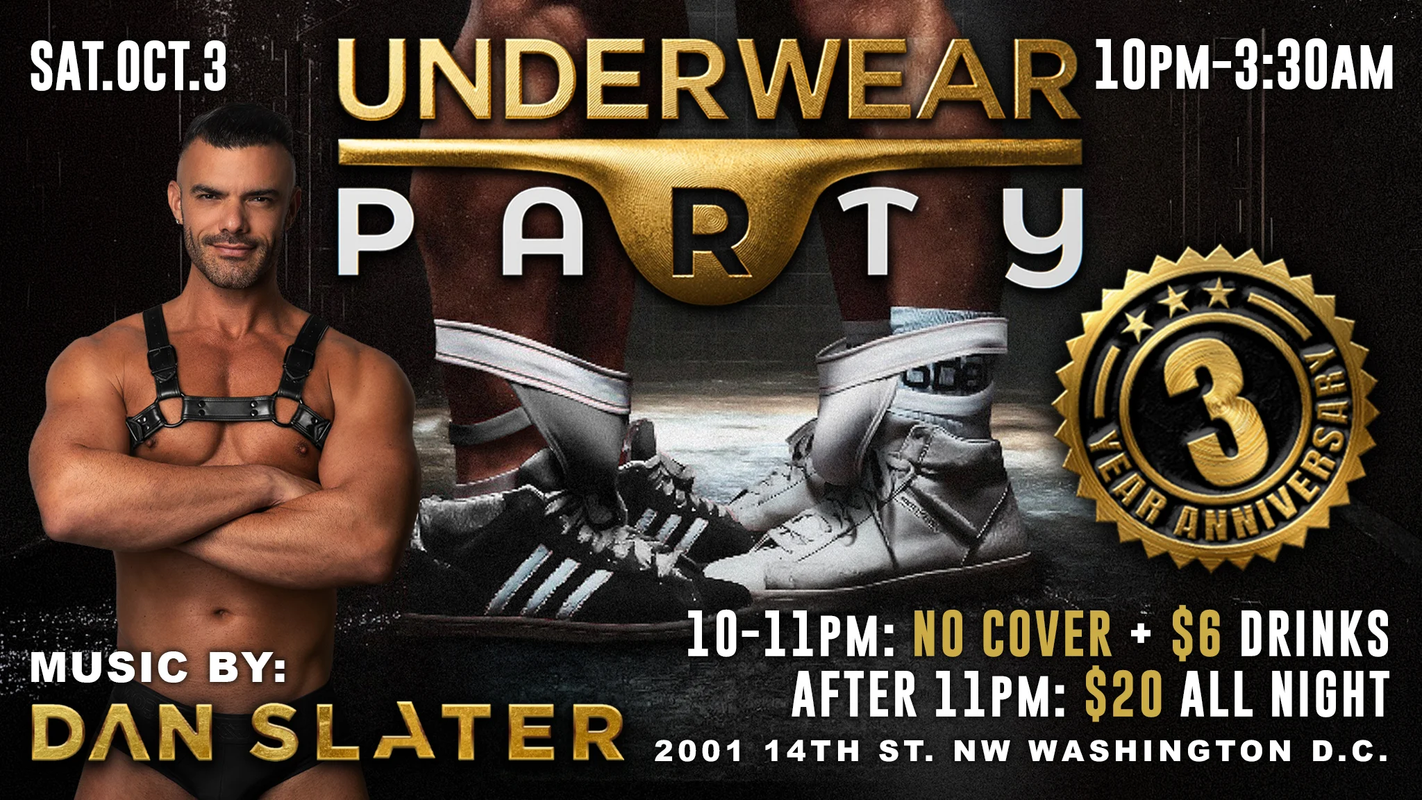 Underwear Party 3 Year Anniversary With Dan Slater (Dallas) Cover