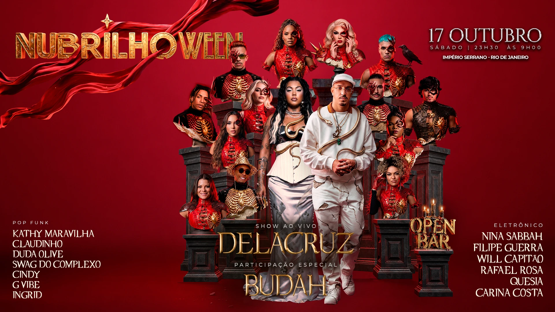 Nubrilhoween - Delacruz E Budah | Mega Open Bar Cover