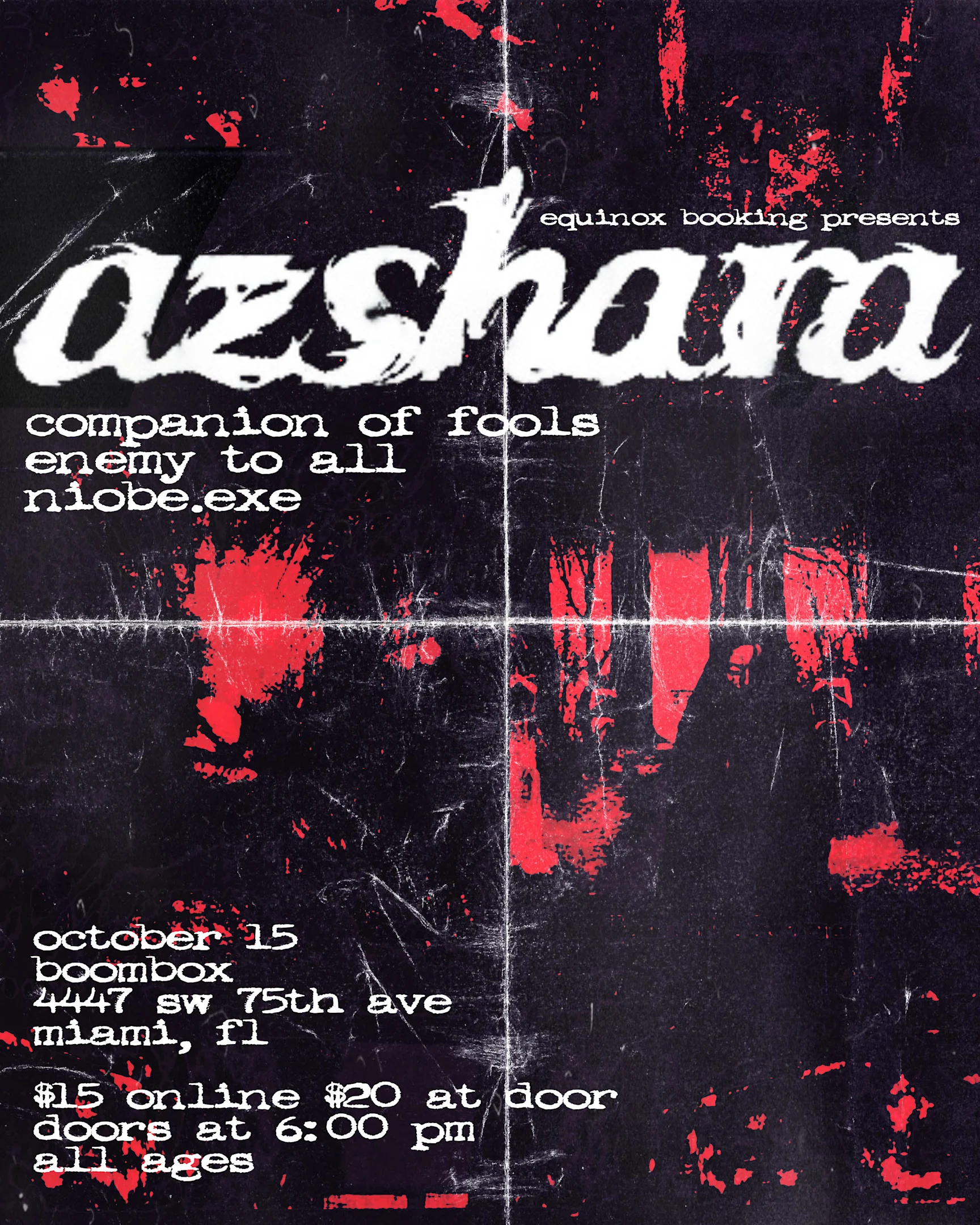 Azshara And Companion Of Fools At Boombox 10/15 Cover