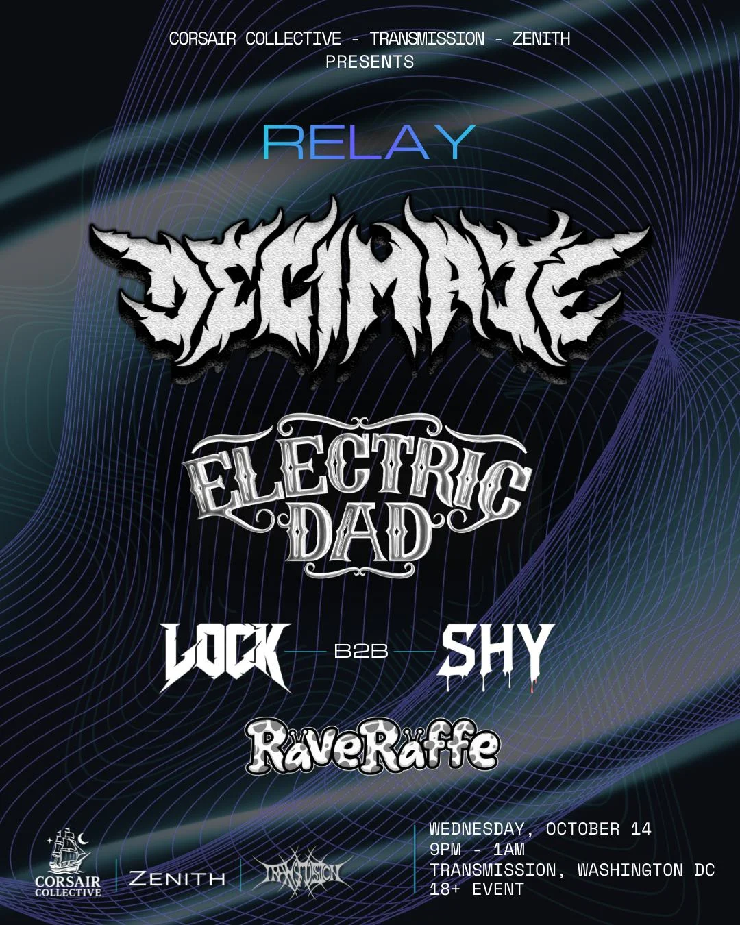 Relay: Decimate, Electric Dad, Lock B2b Shy, Raveraffe Cover