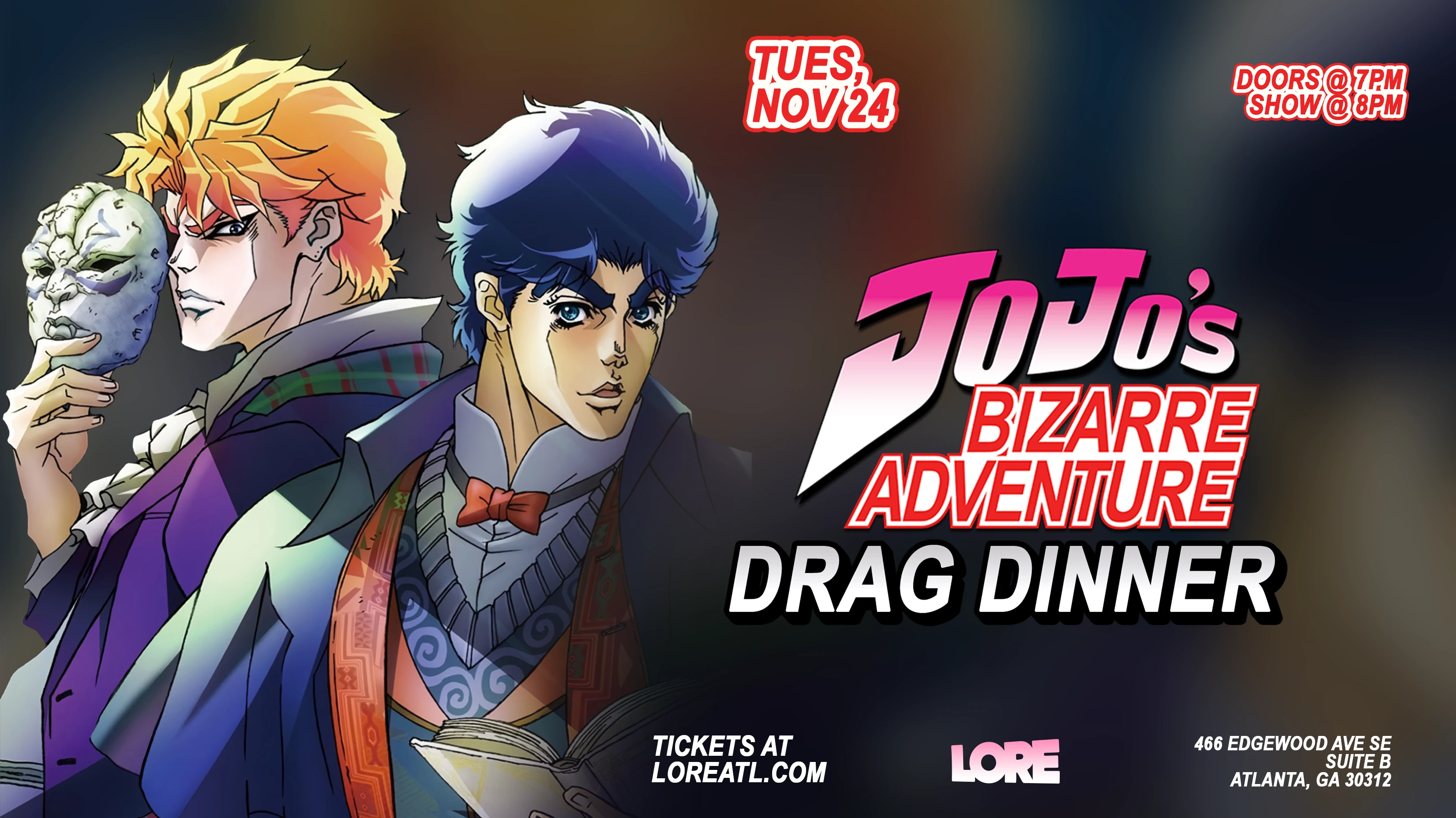 Jojo’S Bizarre Adventure Drag Dinner Cover
