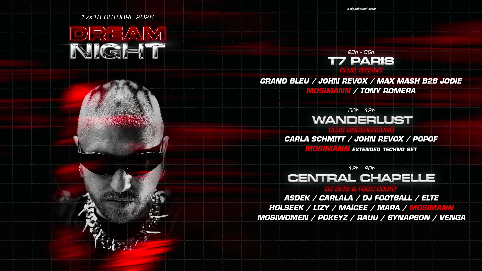 Mosimann : Dream Night — T7 + Wanderlust + Central Chapelle Cover