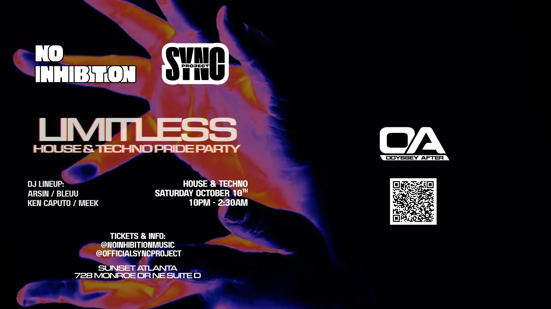 No Inhibitions & Sync Project Present: Limitless Pride Party Cover