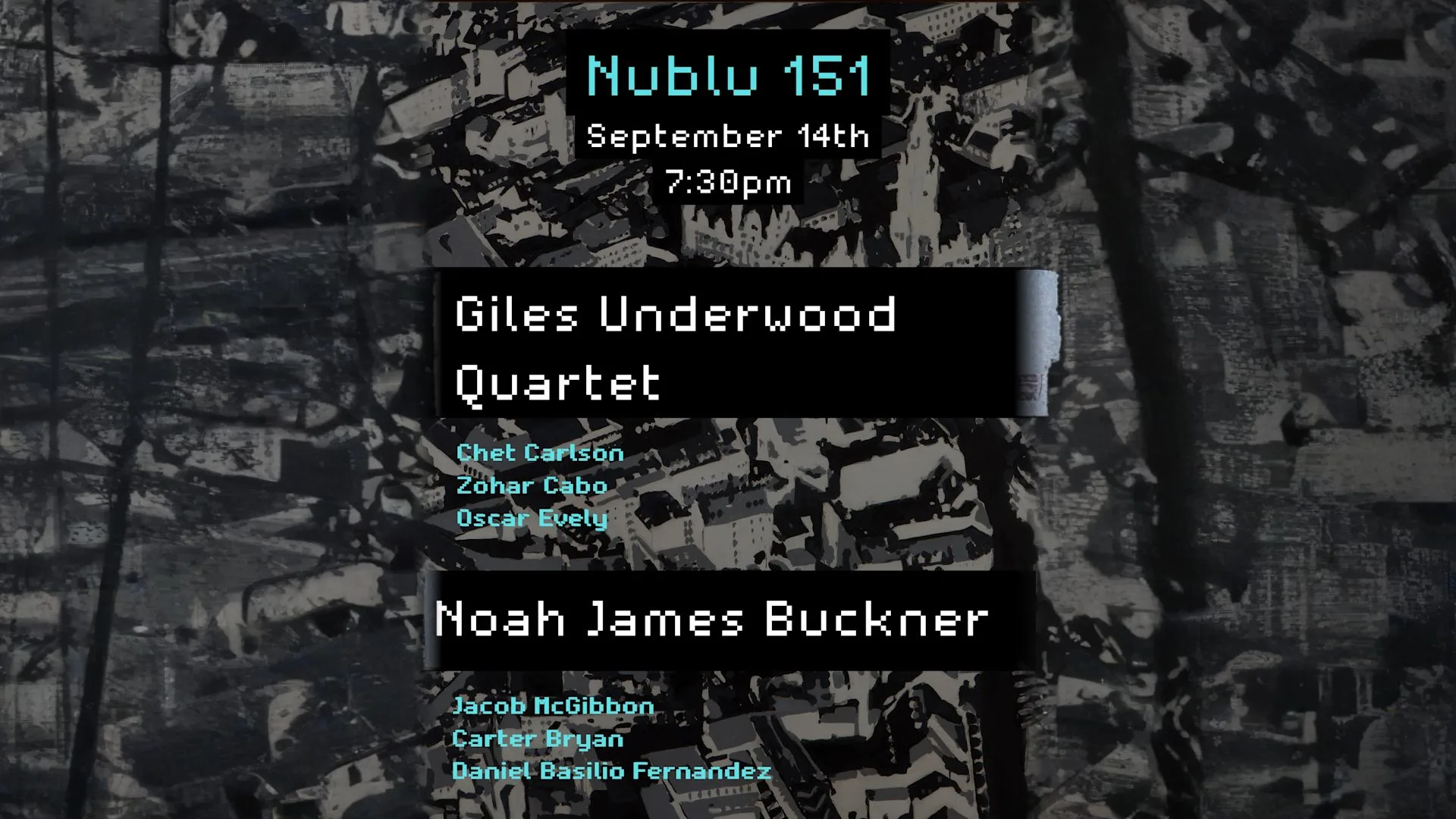 Giles Underwood Quartet & Noah James Buckner Cover