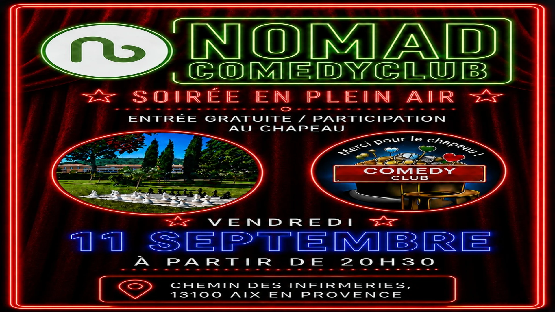 Nomad Comedy Club 11 Septembre Cover