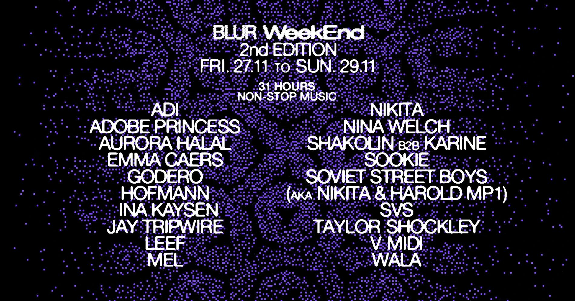Blur Weekend 2nd Edition Cover