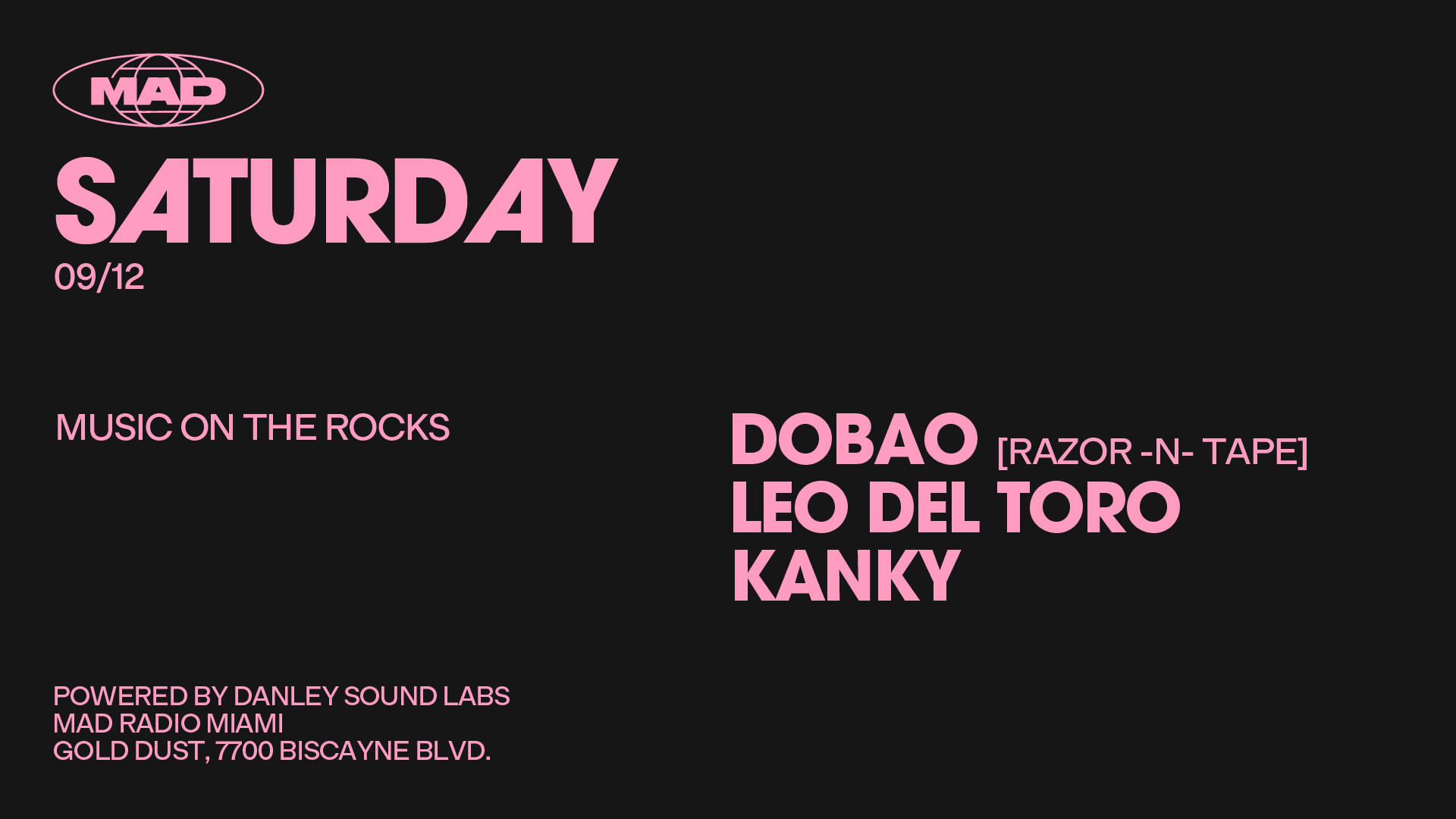 Music On The Rocks: Dobao / Leo Del Toro / Kanky Cover
