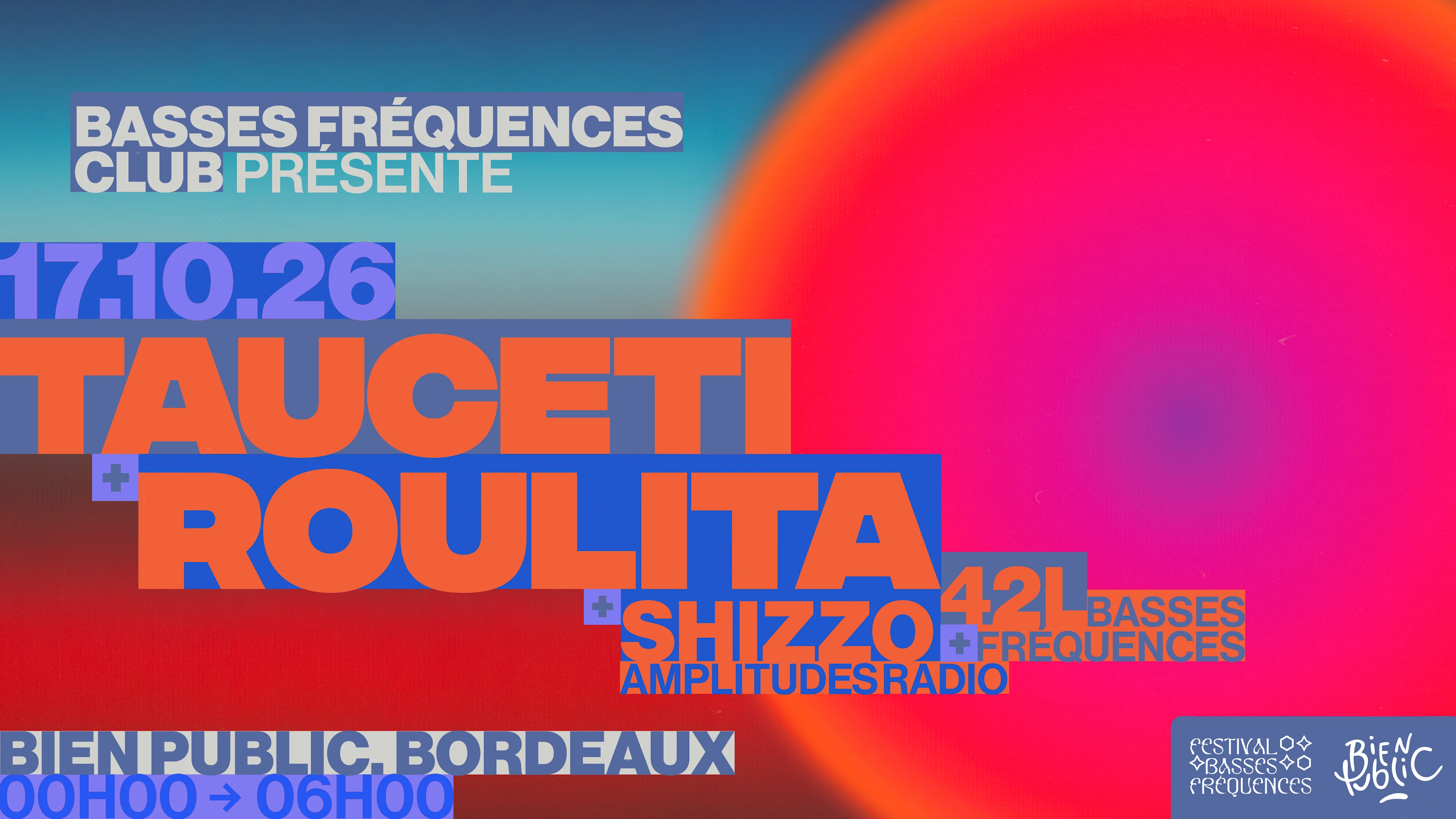 Basses Fréquences Club : Tauceti & Roulita Cover