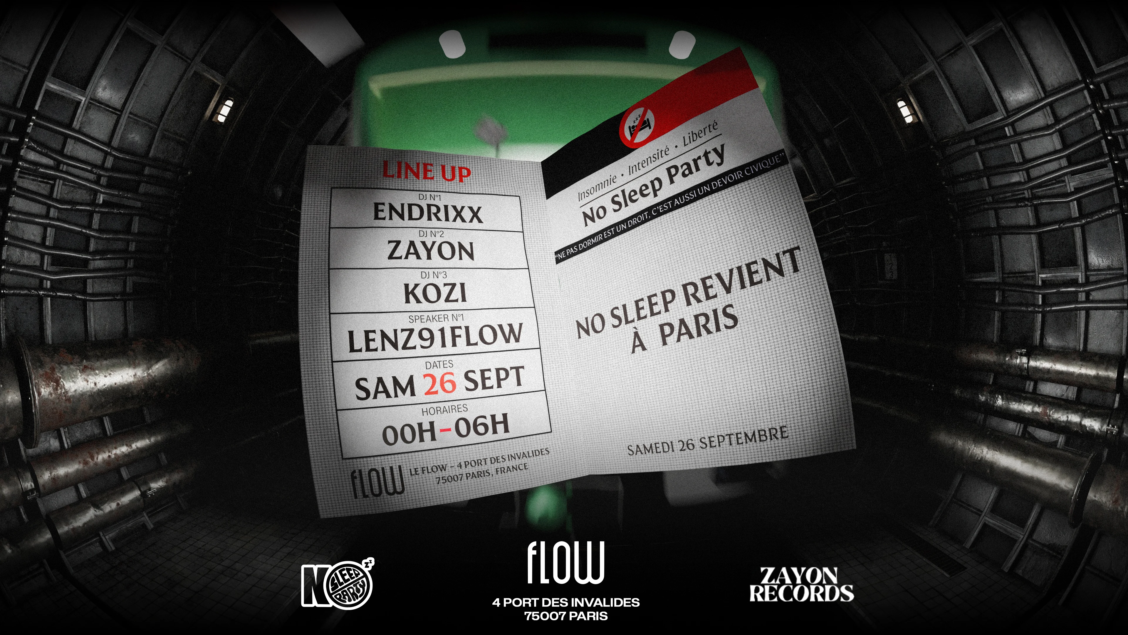 No Sleep #2 - 26/09 - @Flow Cover