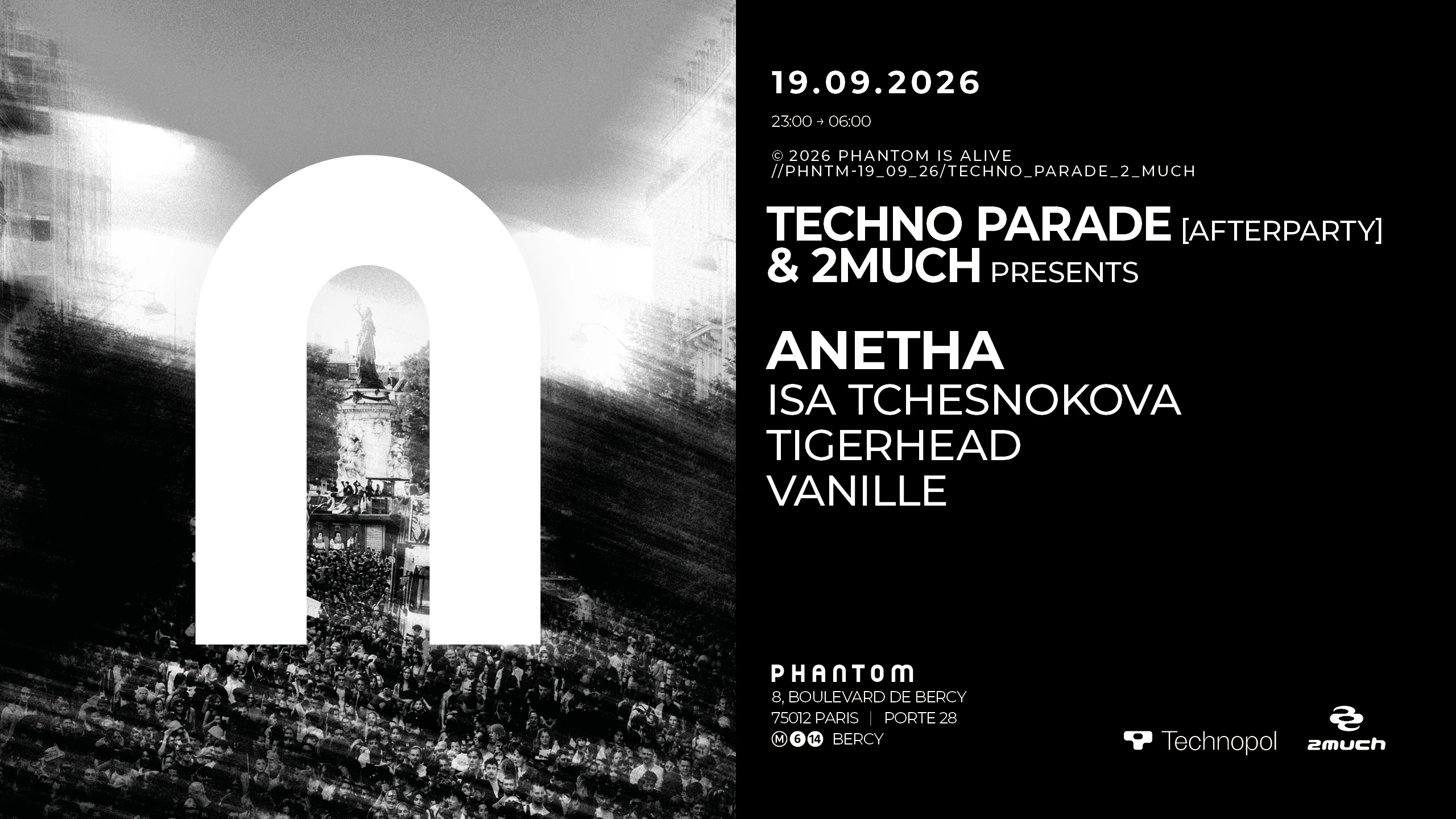 Phantom X Techno Parade & 2much : Anetha Cover
