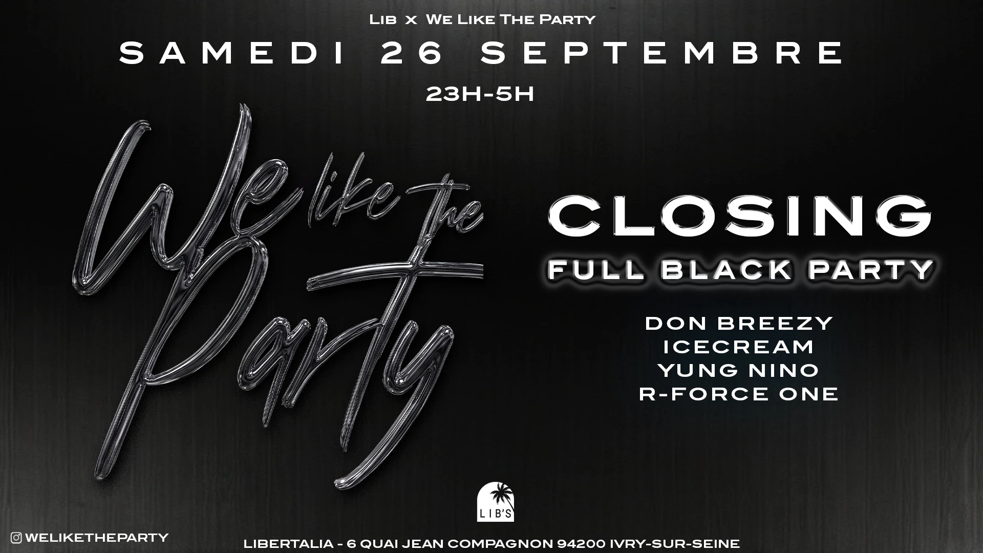 We Like The Party • Closing • Black Party • Samedi 26 Sept Cover